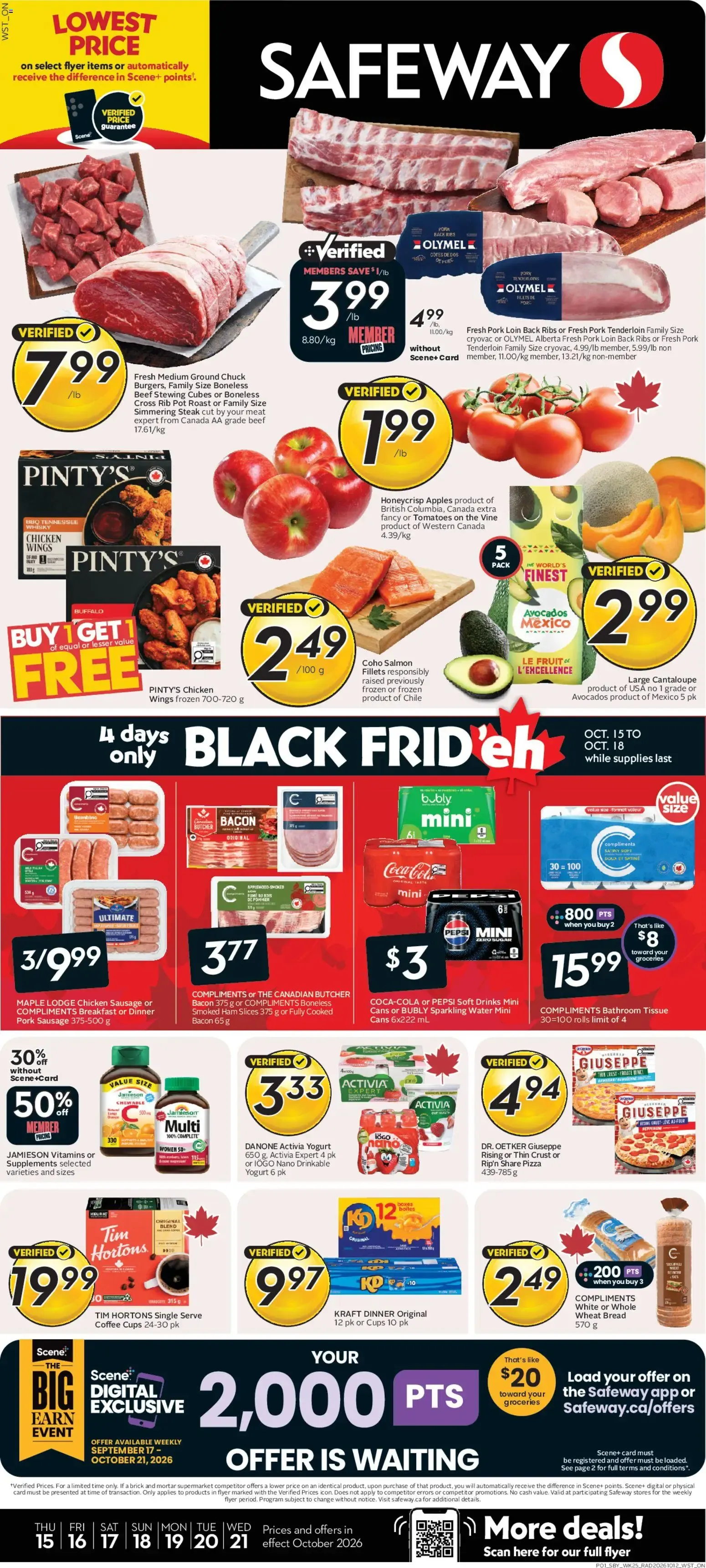Safeway weekly flyer / circulaire from Oct 15, 2026 > weekly specials & deals