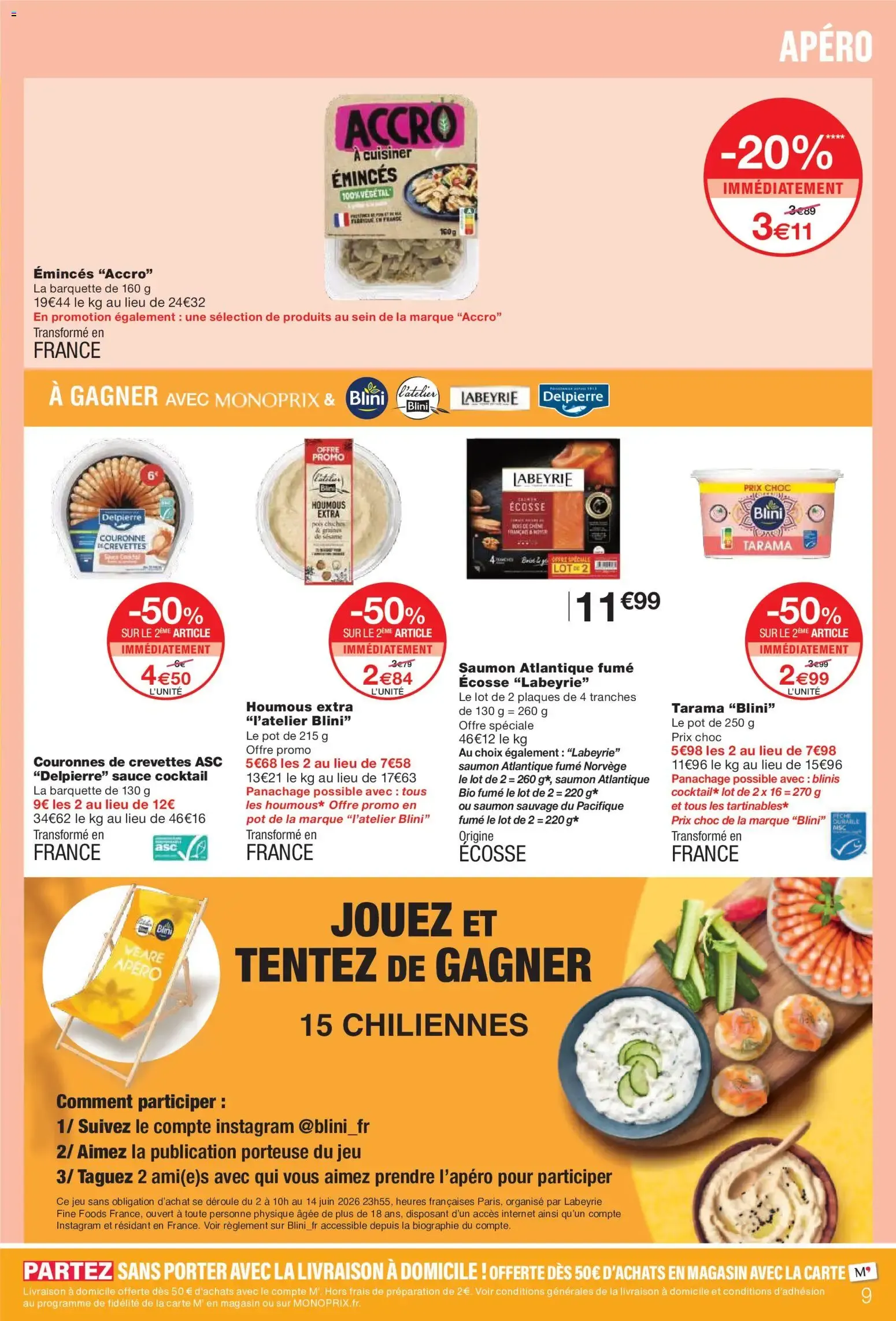 Monoprix: Hasta -50% en el 2do producto de una selección de productos mediterráneos du 2 juin au 14 juin 2026 - Catalogue page 9