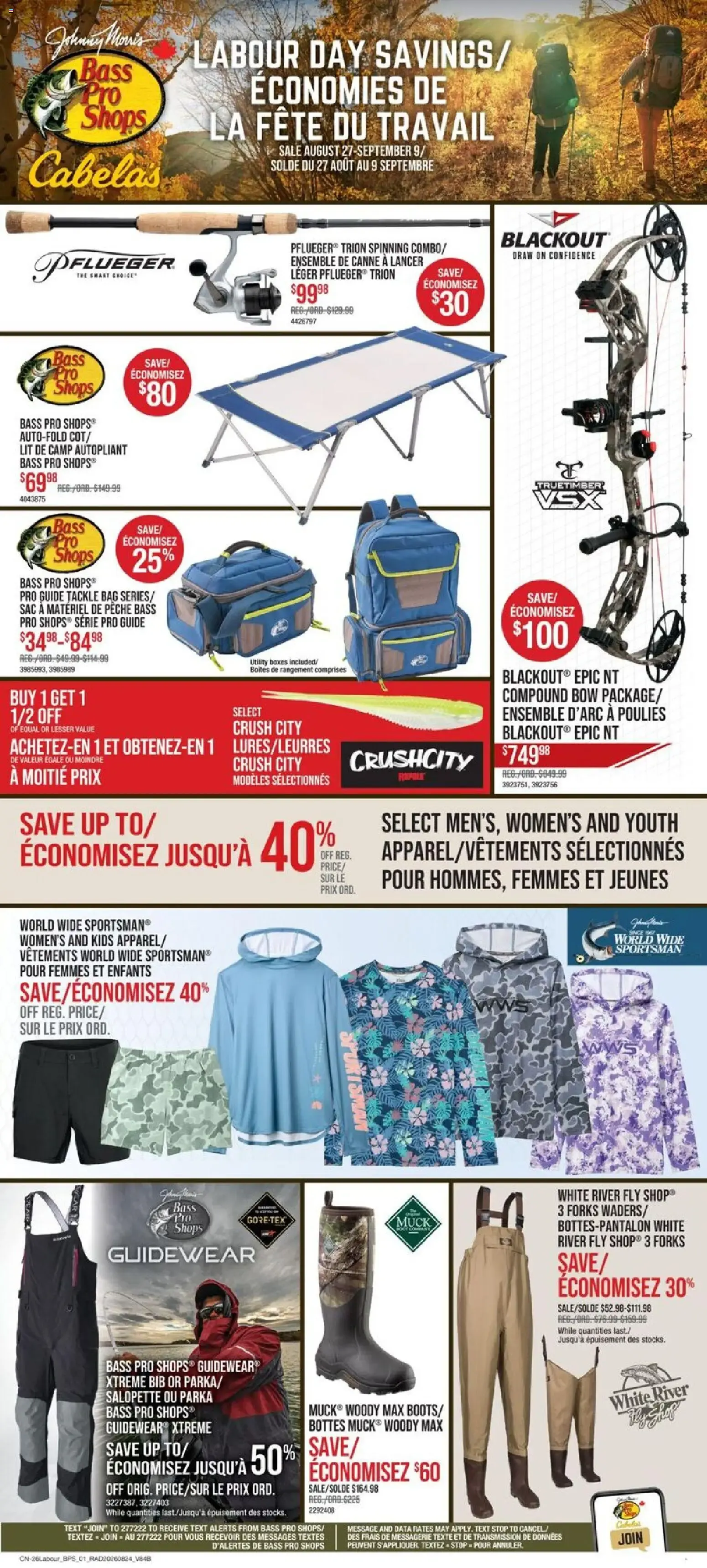 Labour Day Savings / Économies de la Fête du Travail from August 27 to September 9 2026 - flyer page 1