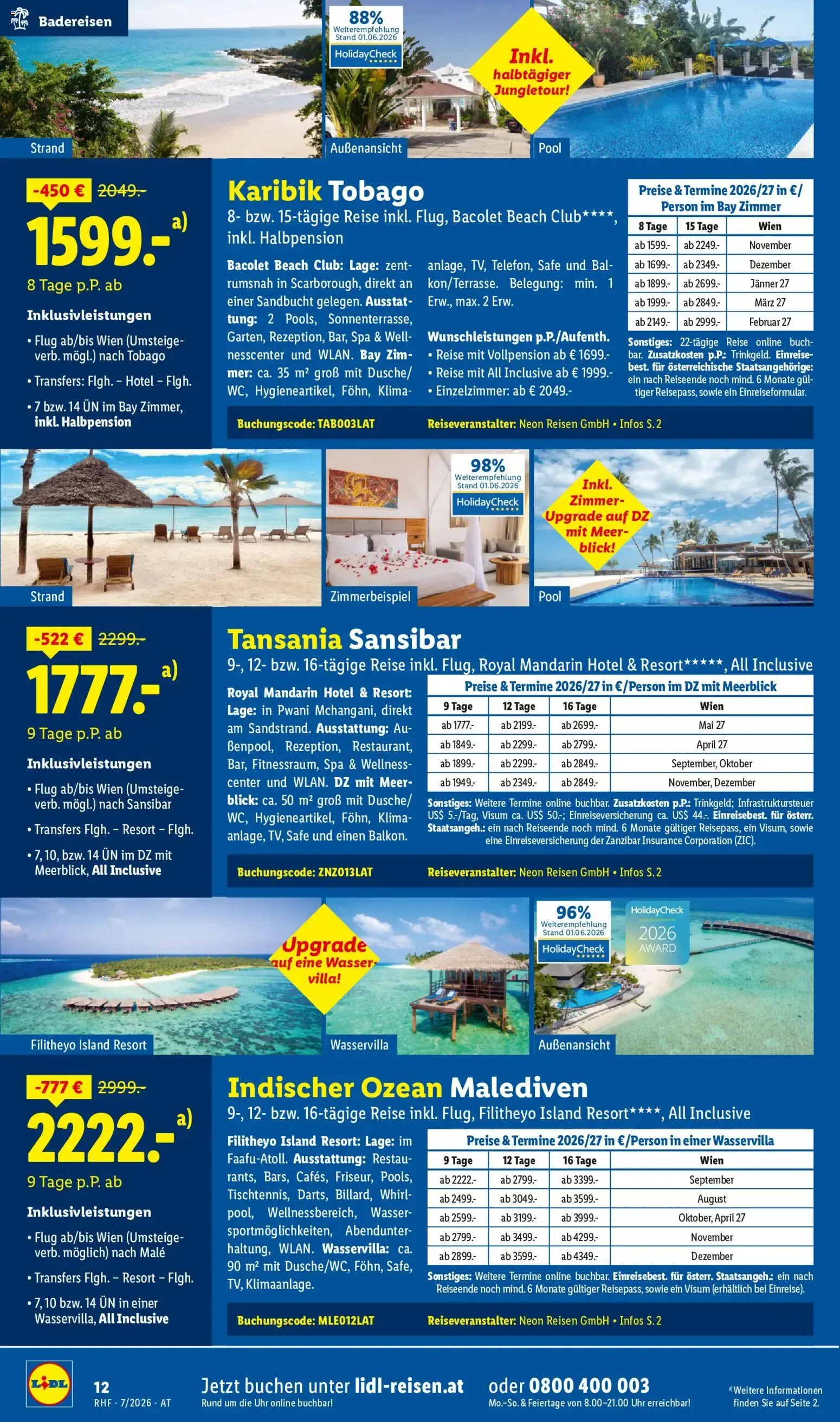 Lidl Traumurlaub - Buchbar von 1.7. bis 31.7. von 1. Juli bis 31. Juli 2026 - Flugblätt seite  10