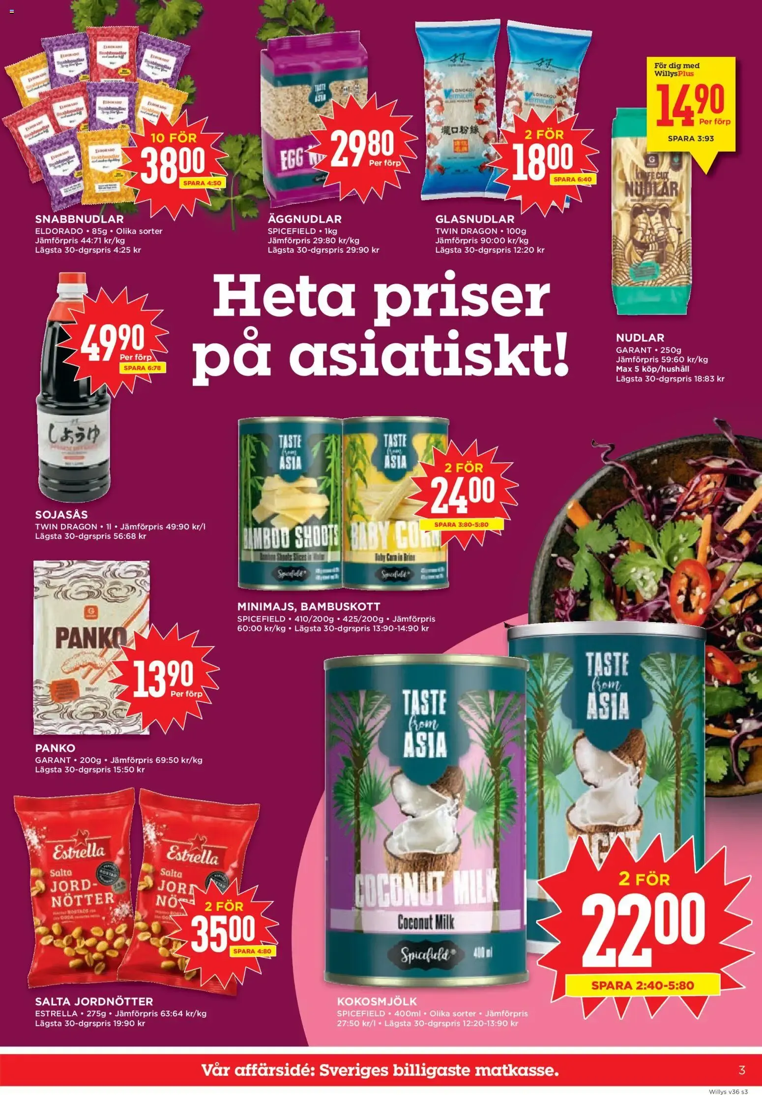 Willys erbjudanden från 31/08/2026 - 06/09/2026 > Reklamblad nuvarande rabatter från 31 augusti till 6 september 2026 - Reklamblad sidor 3