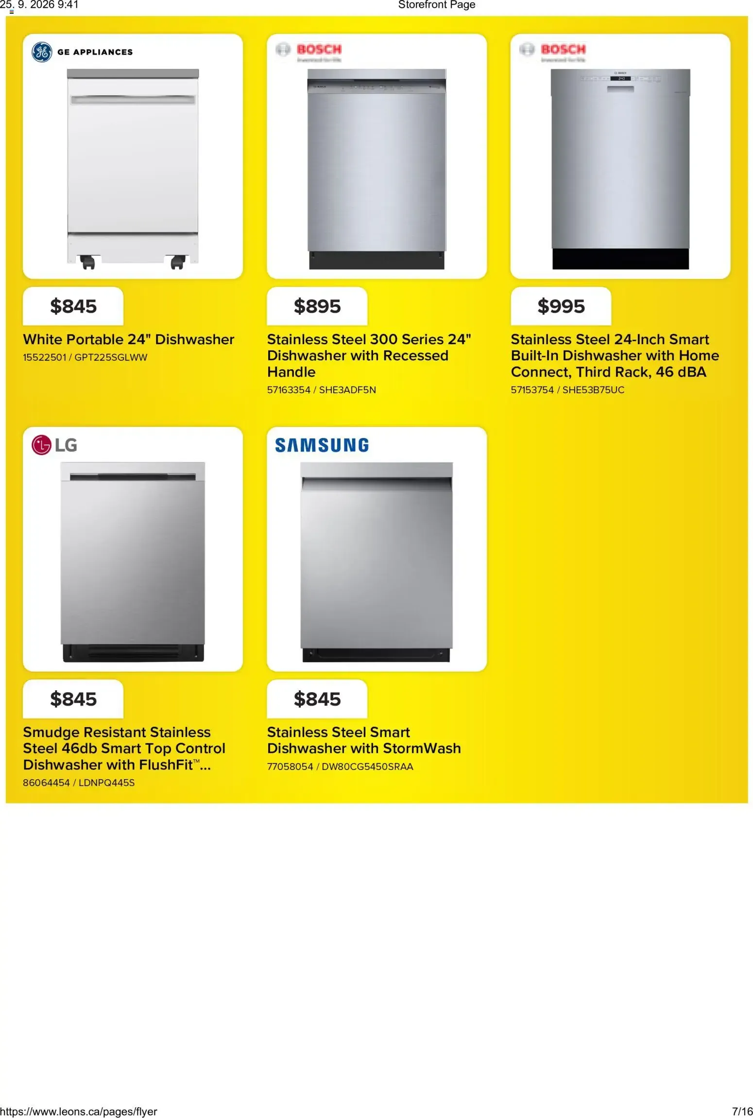Leon's flyer - BBFL Appliances from Sep 24, 2026 > weekly specials & deals from September 24 to September 30 2026 - flyer page 7