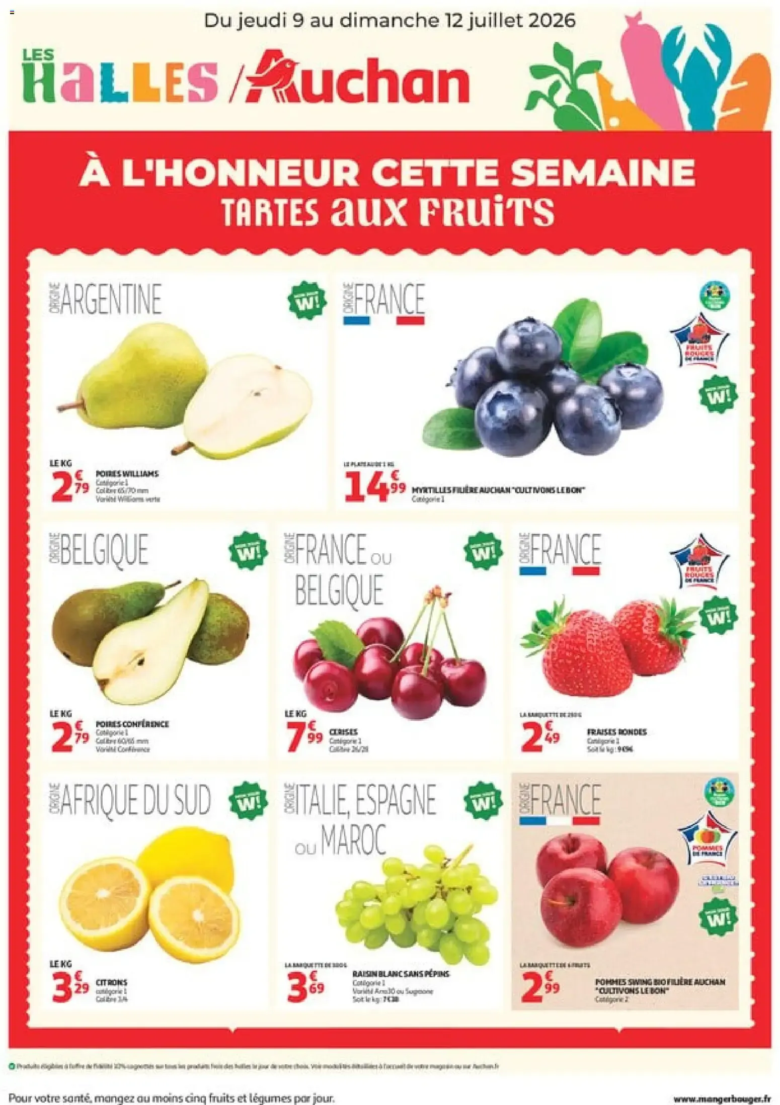 Auchan - À L'honneur cette semaine : Tartes aux fruits du 9 juillet au 12 juillet 2026 - Catalogue page 1