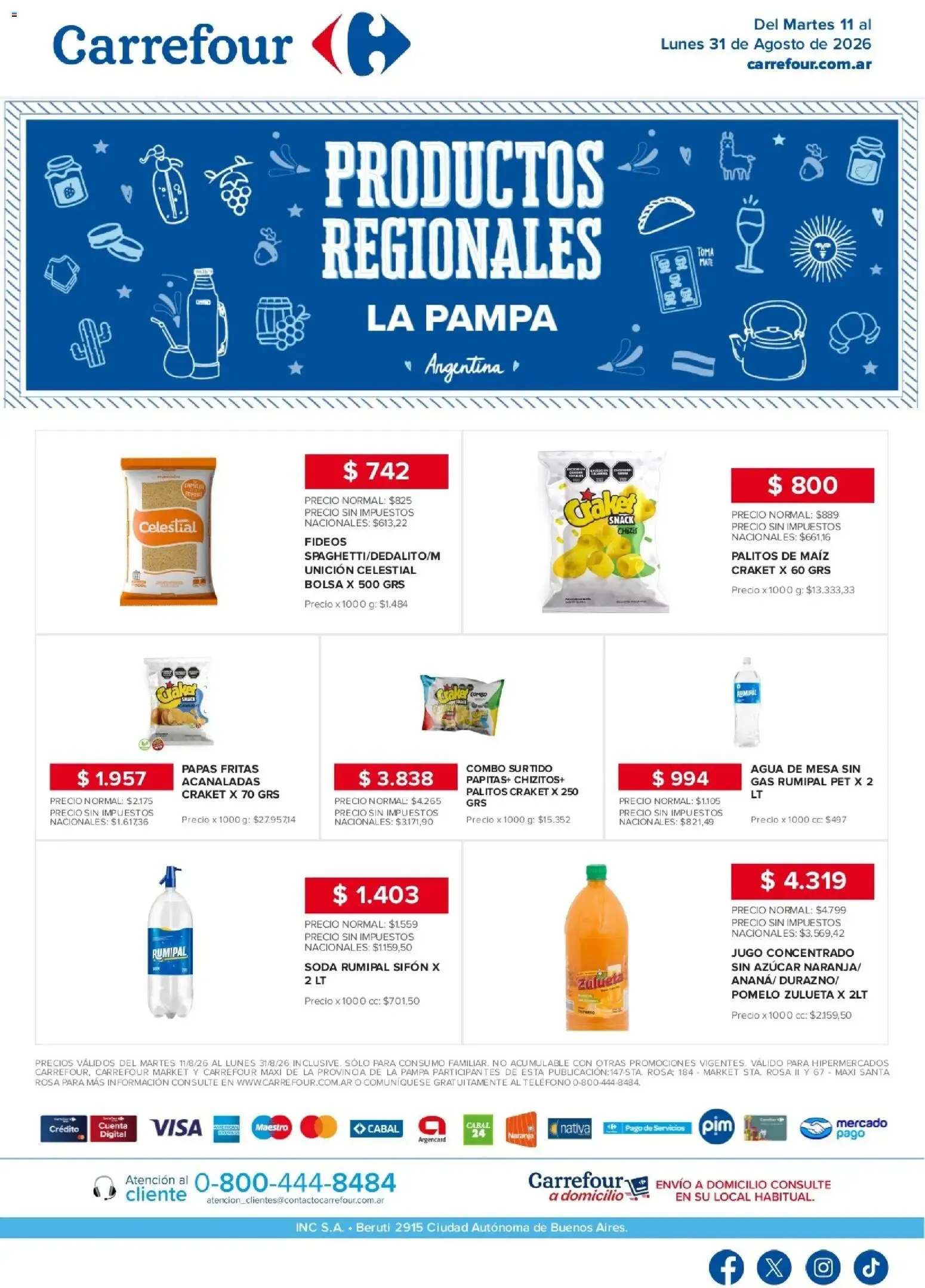 Ofertas de Carrefour - Regionales | La Pampa || del 11/08/2026 - 01/09/2026 || Promociones 11 de agosto al 31 de agosto 2026 - Página 1 del catálogo