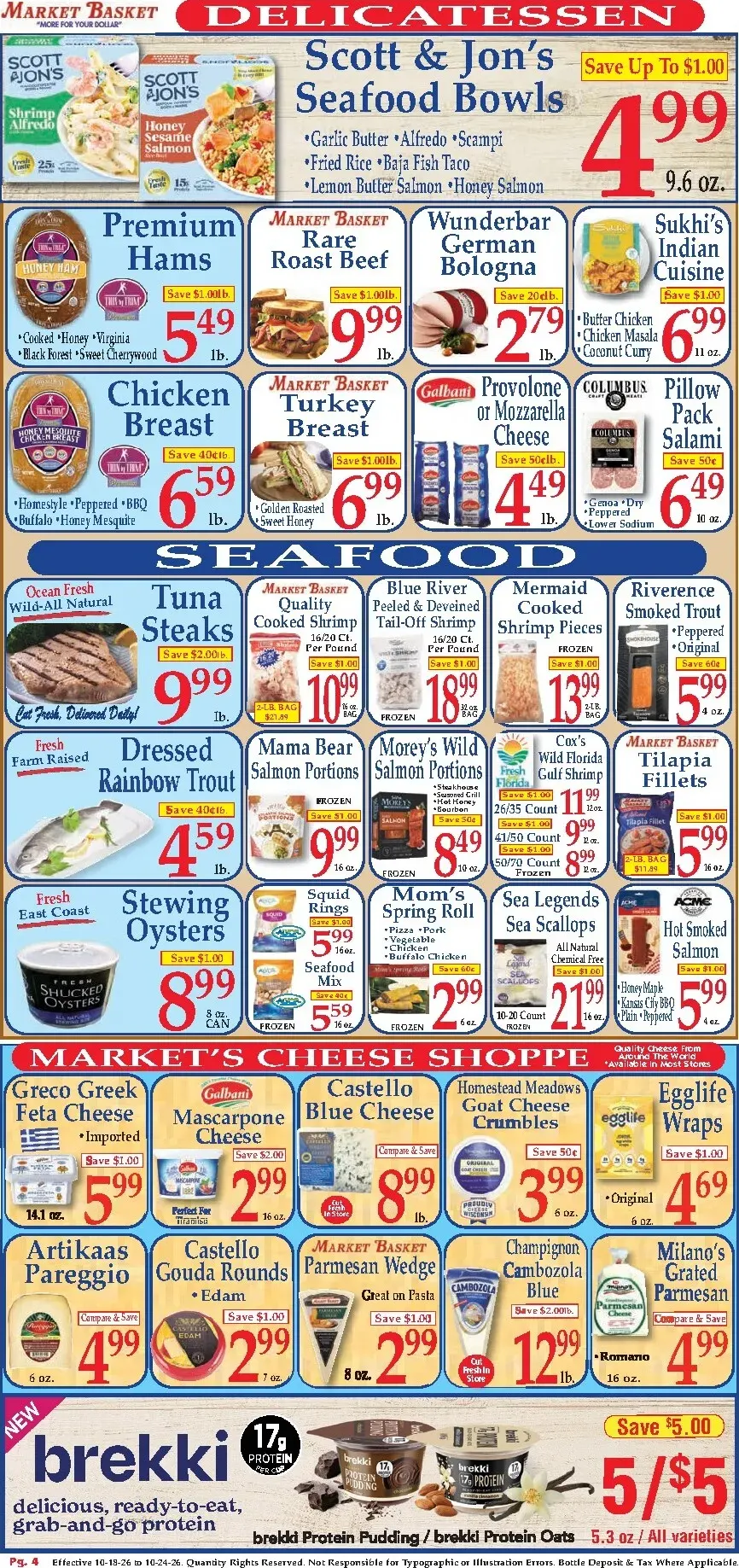 Weekly promotion Current Market Basket leaflet valid from Sunday 10/18/2026 to Saturday 10/24/2026 spanning from October 18 to October 24 2026 - Page 4 for Catalogue 365