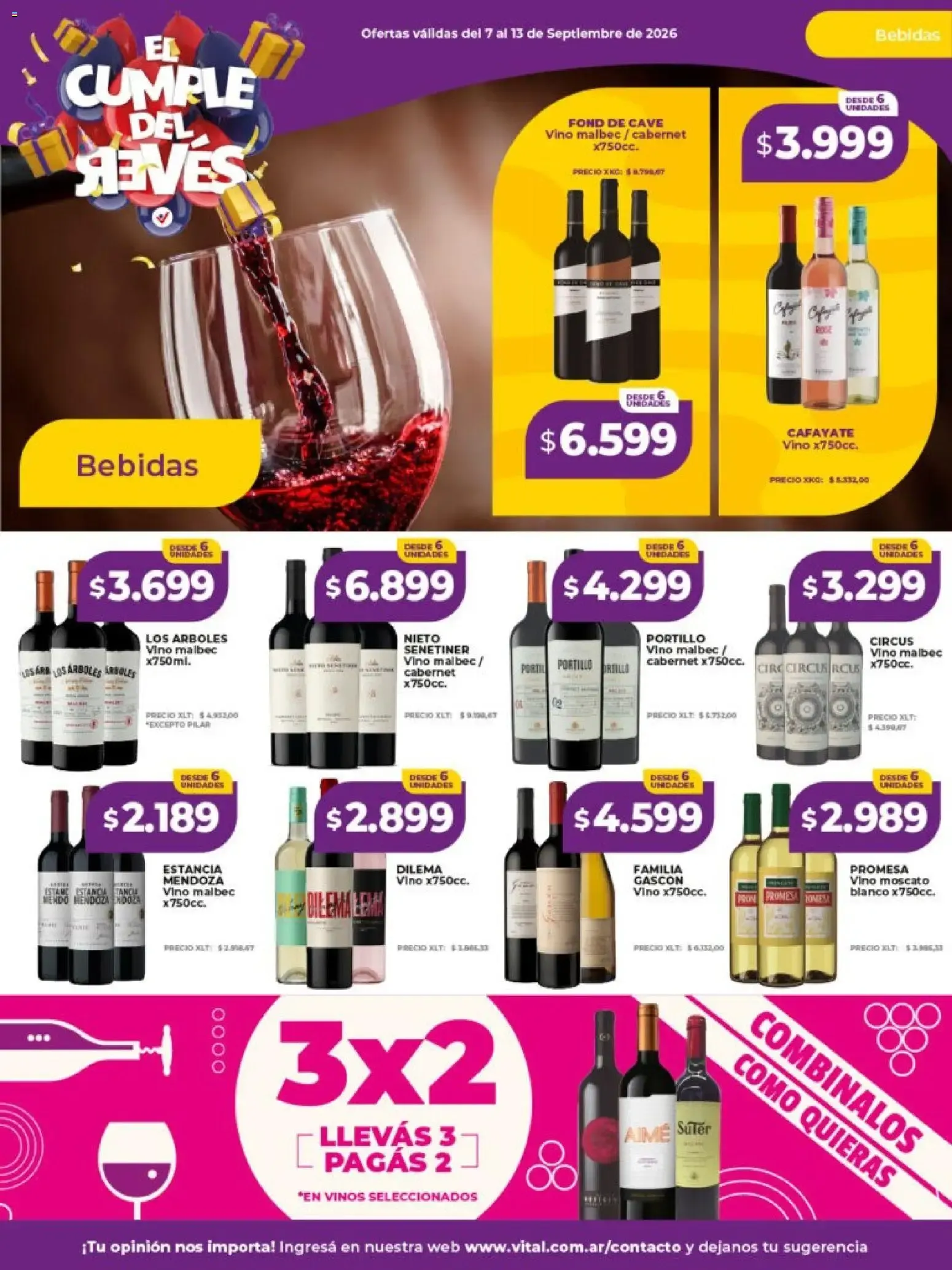Ofertas de Vital Super Mayorista - El Cumple del Revés 7 de septiembre al 13 de septiembre 2026 - Página 14 del catálogo