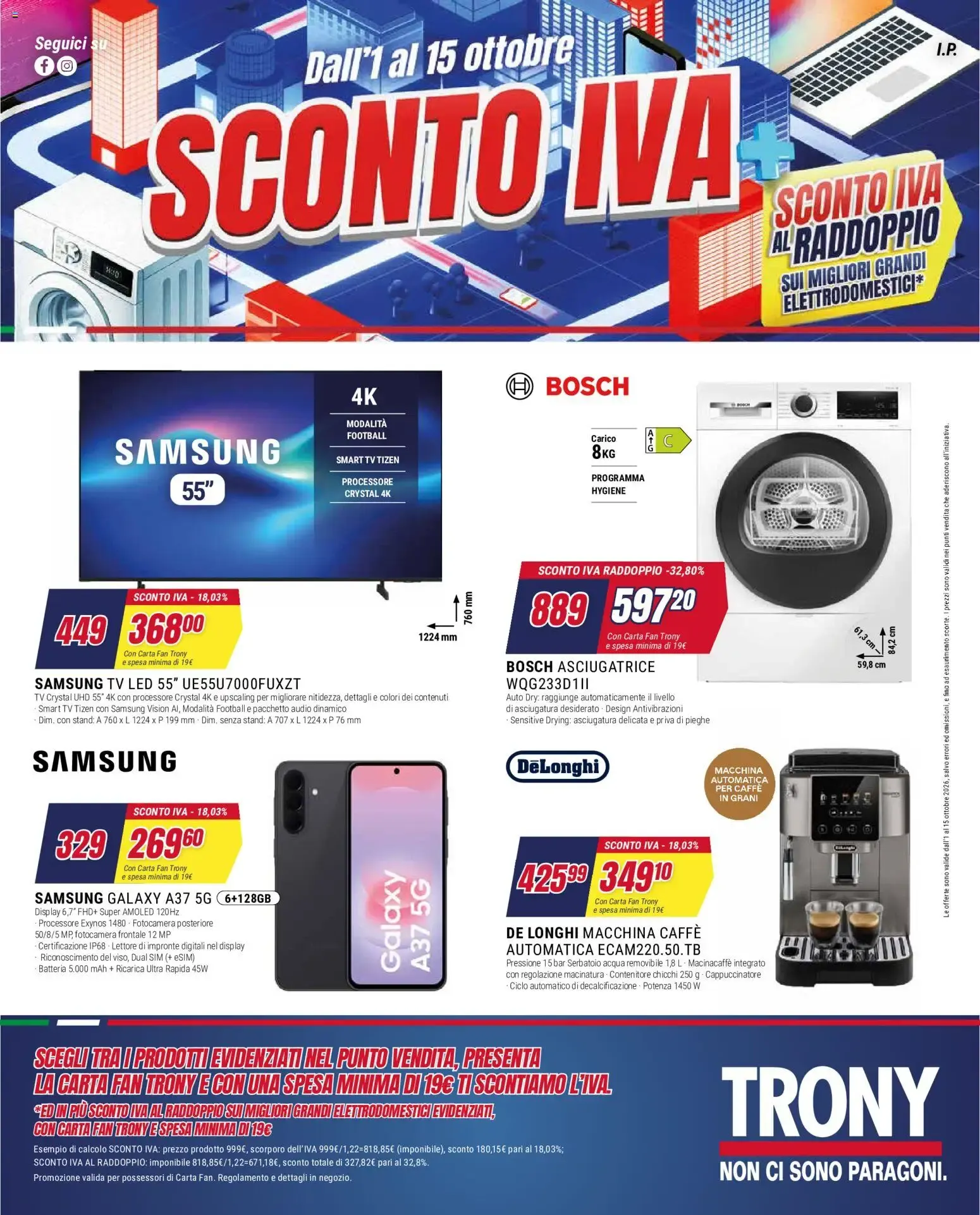 Trony - SCONTO IVA - Dall'1 al 15 ottobre