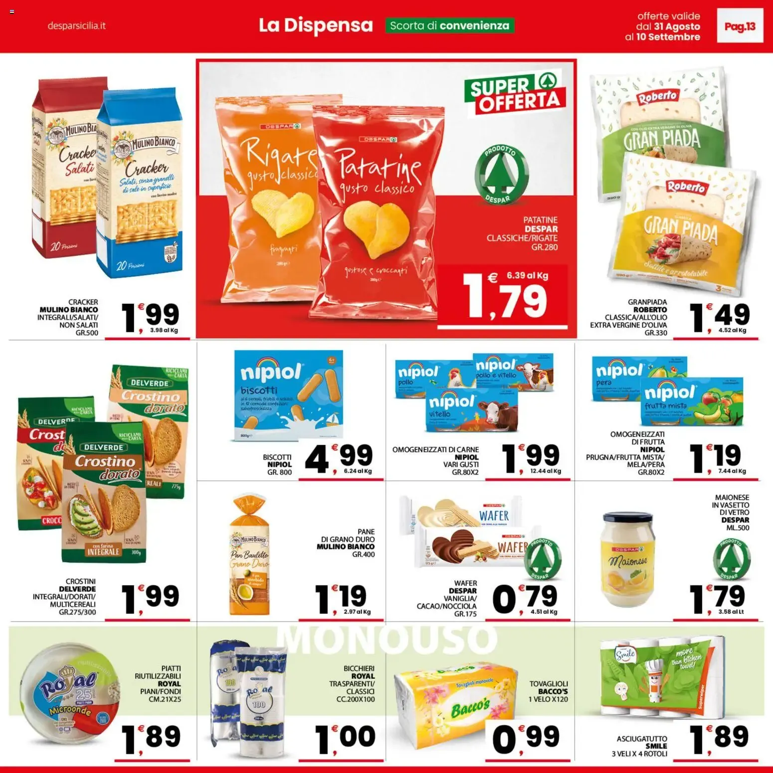 Nuovo Despar volantino Sicilia dal 31/08/2026 > offerte anteprima 🛍️ da 31 agosto a 10 settembre di 2026 - Pagina del volantino 13