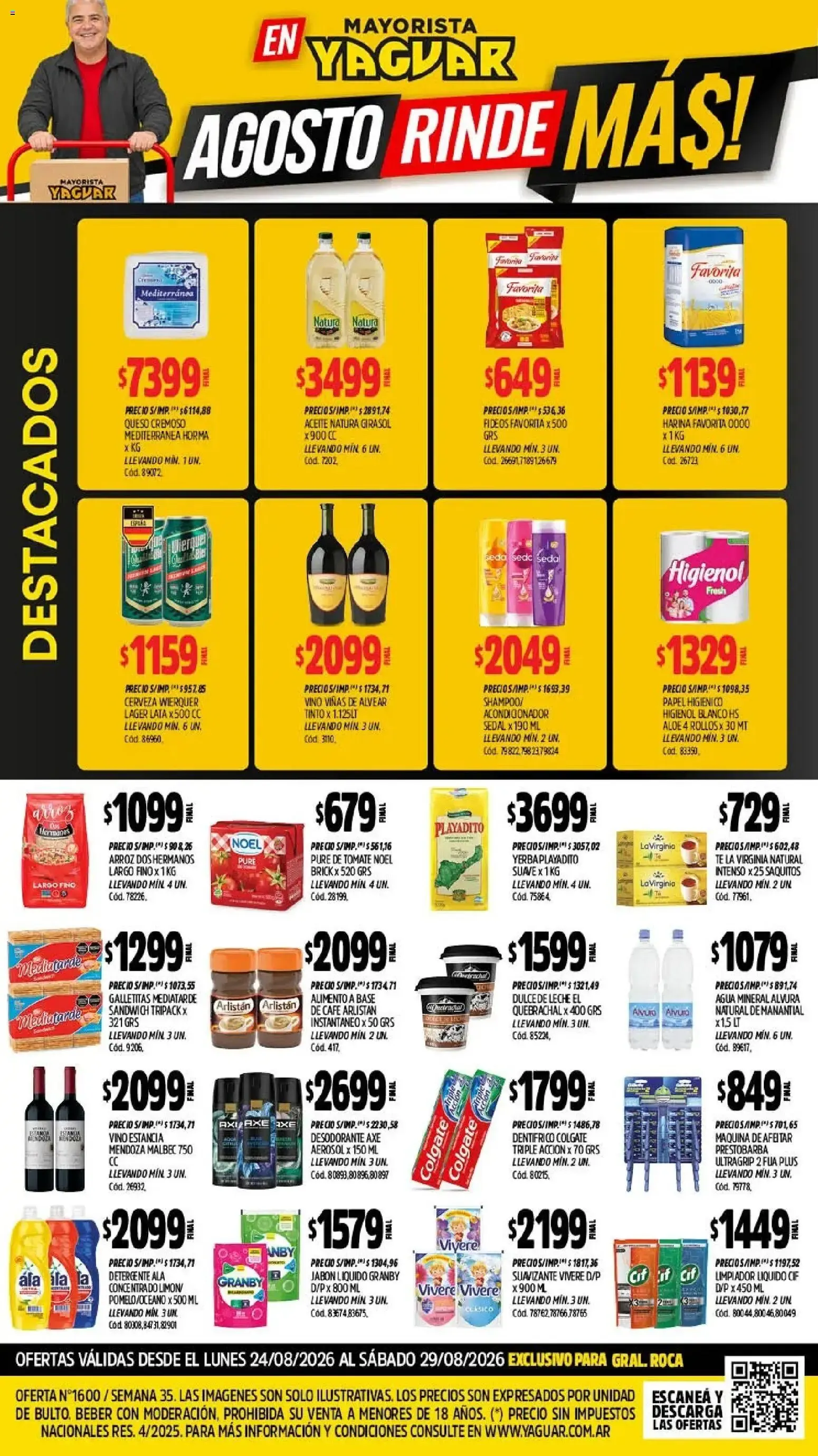 Ofertas de Yaguar - Oferta Semanal General Roca del 24/08/2026 - 29/08/2026 24 de agosto al 29 de agosto 2026 - Página 1 del catálogo