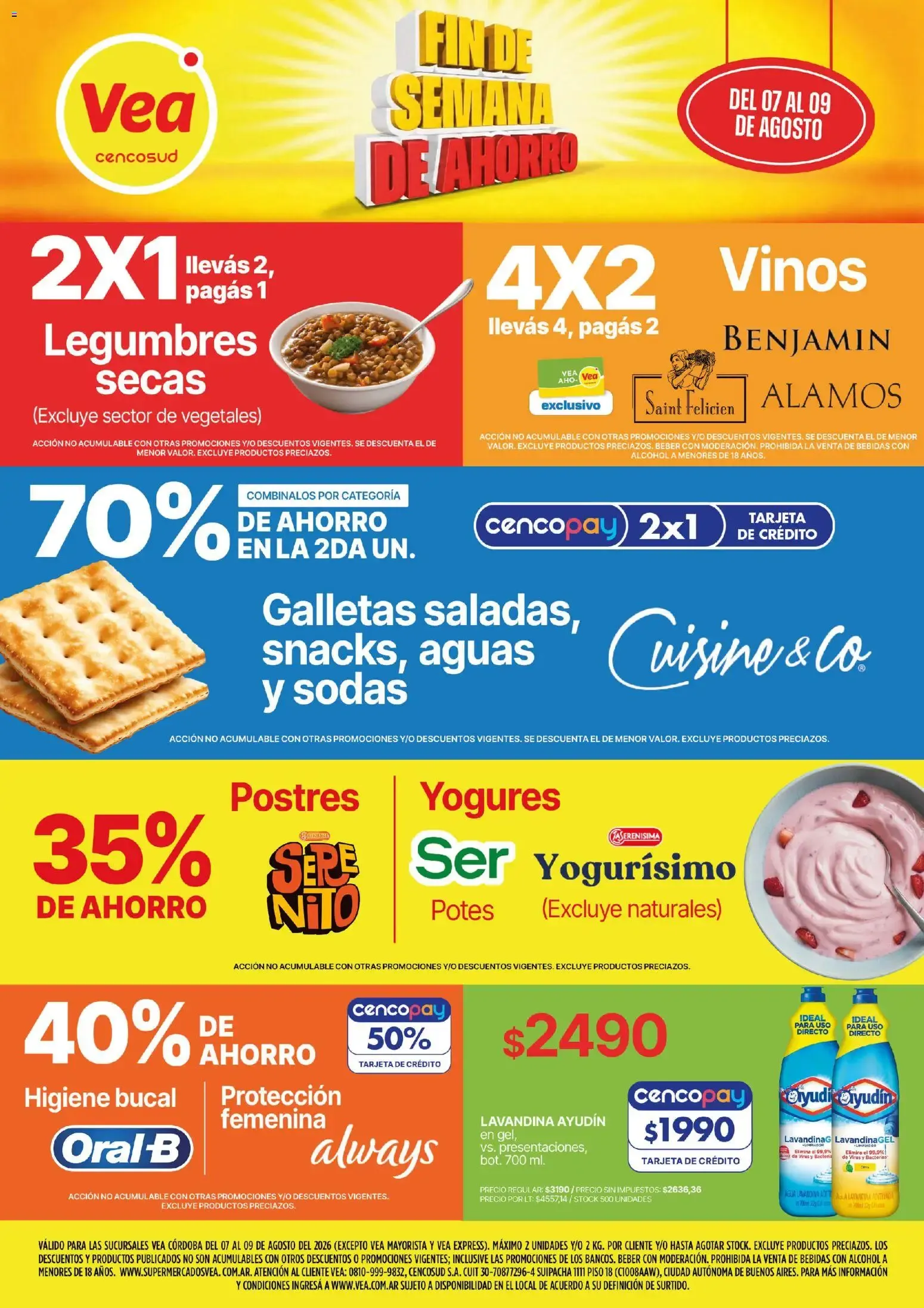 Ofertas de Vea - Fin de semana de ahorro Córdoba del 07/08/2026 - 09/08/2026 7 de agosto al 9 de agosto 2026 - Página 1 del catálogo
