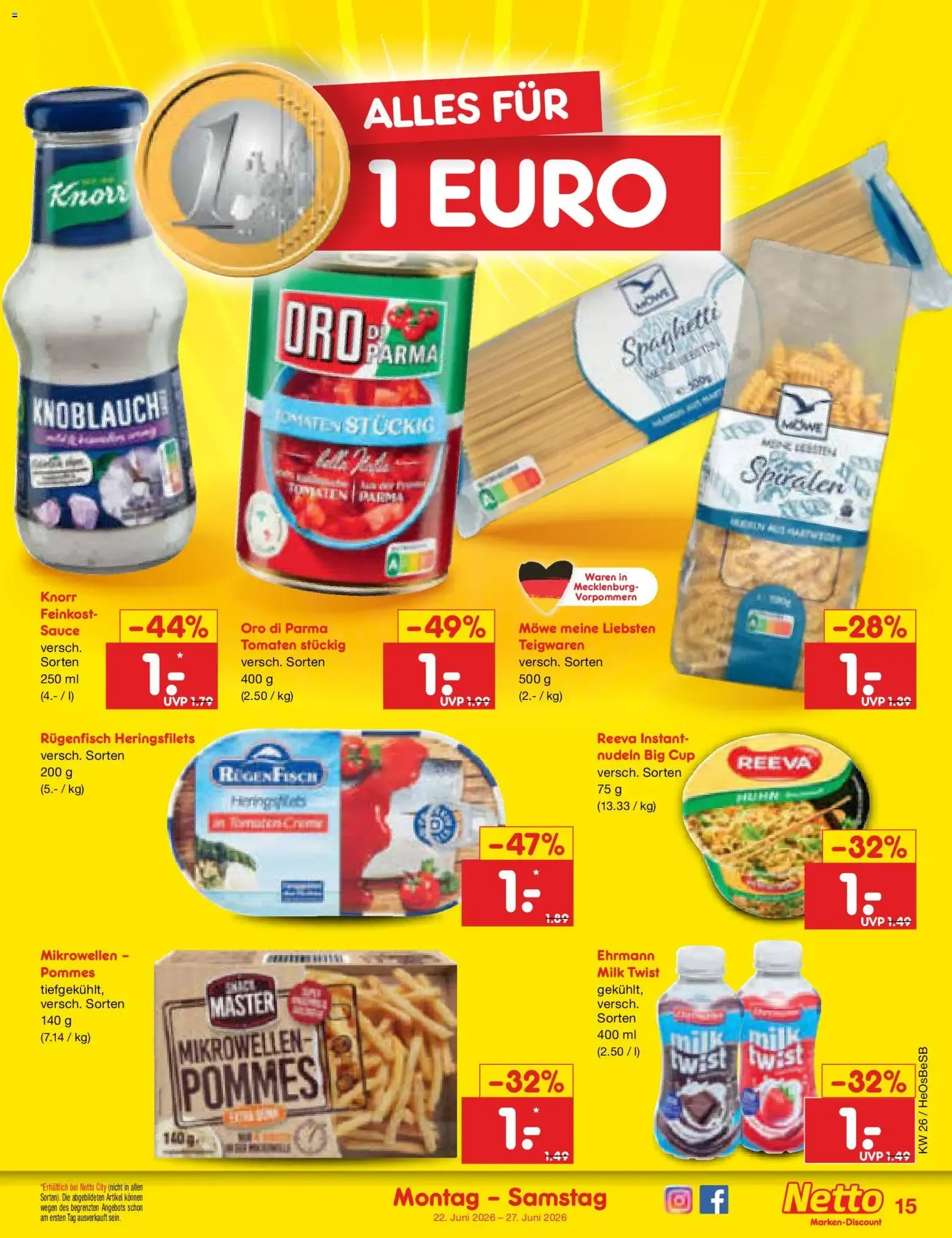 Netto Marken-Discount Prospekt (ab 22.06.2026) » Angebote von 22. Juni bis 27. Juni 2026 - Prospekt seite 19