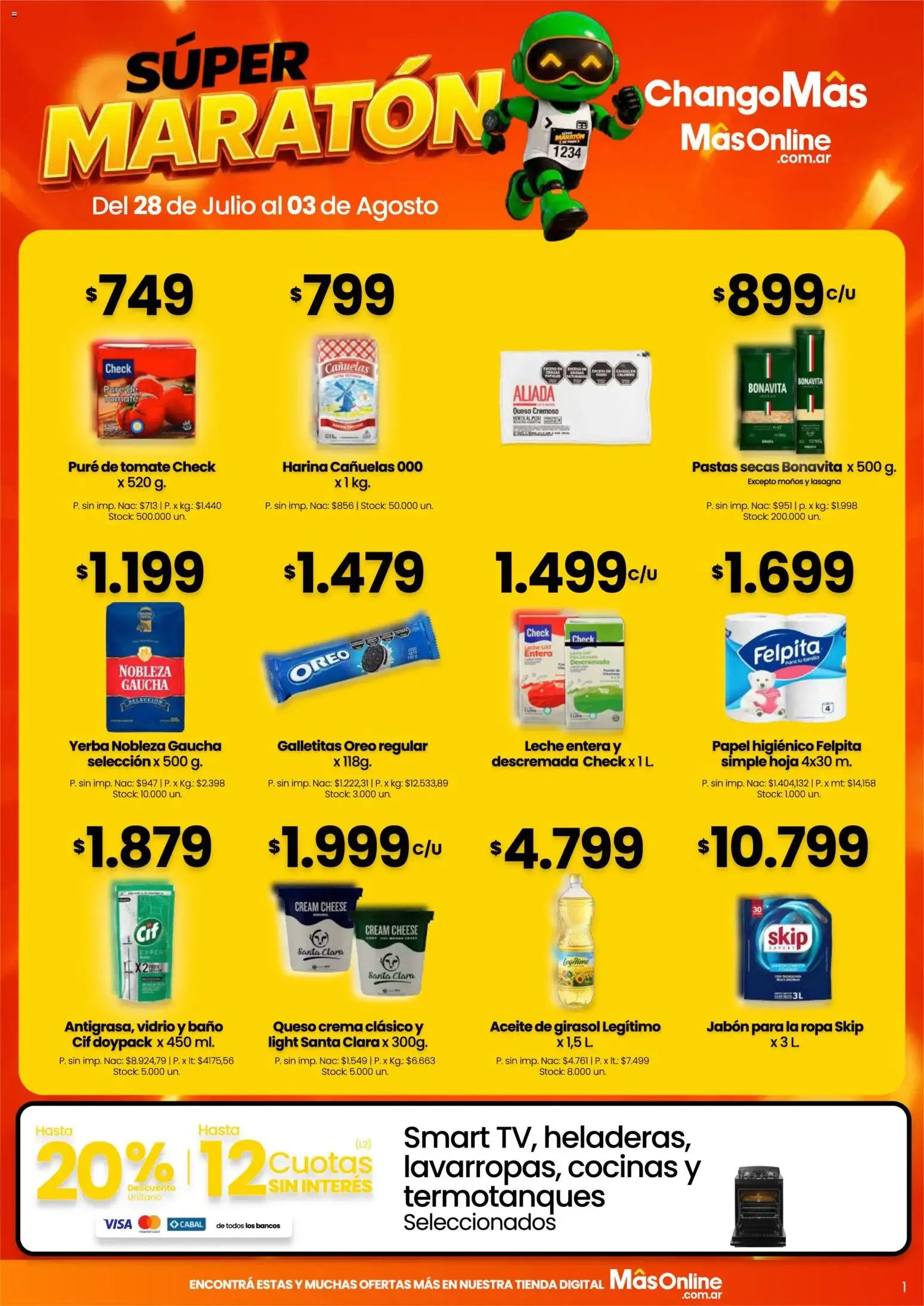 Ofertas de Changomas Súper Maratón || del 28/07/2026 - 03/08/2026 || Catálogo 28 de julio al 3 de agosto 2026 - Página 1 del catálogo