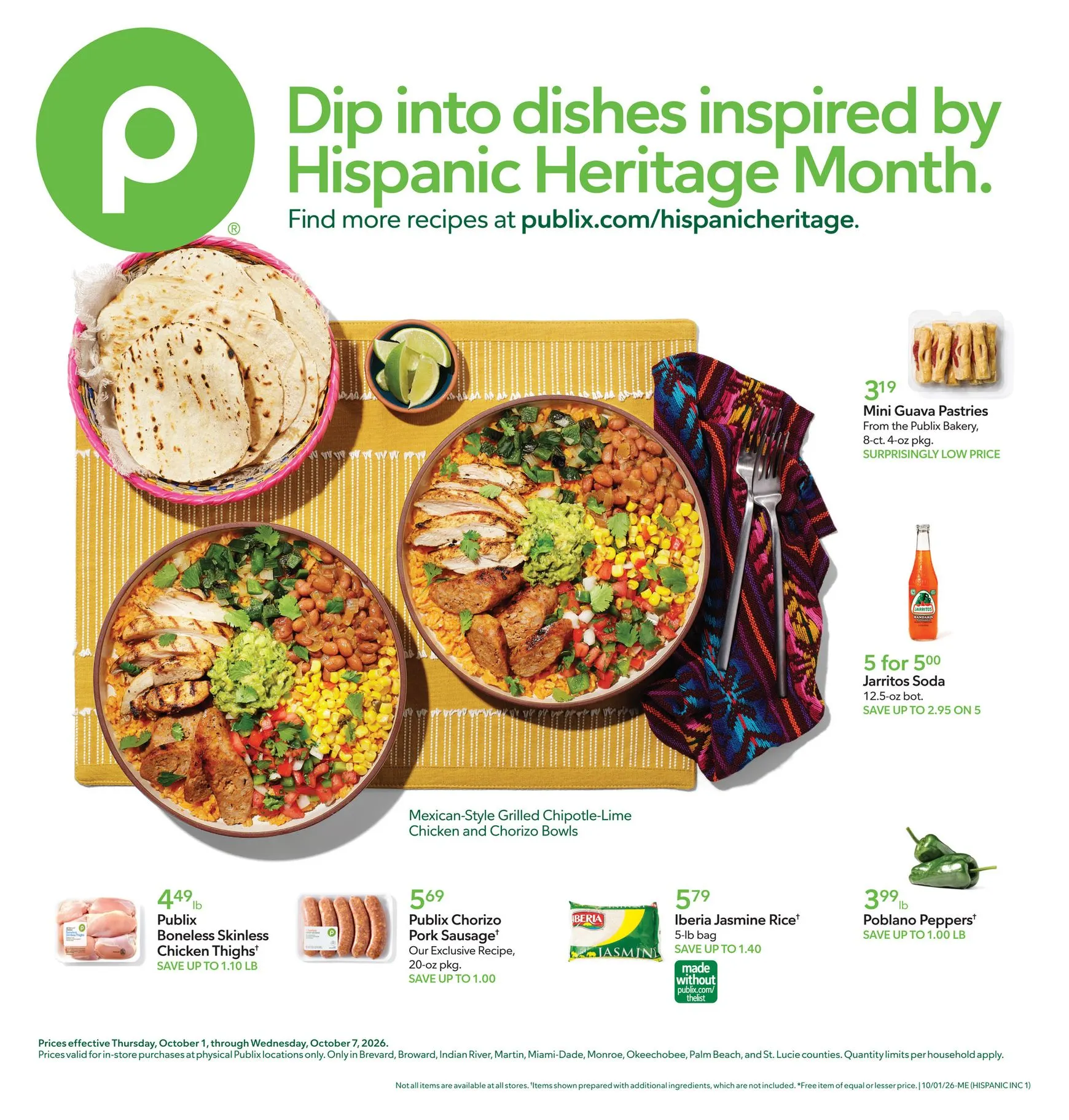 Weekly ad Dip into dishes inspired by Hispanic Heritage Month. from October 1 to October 7 2026 - Page 1