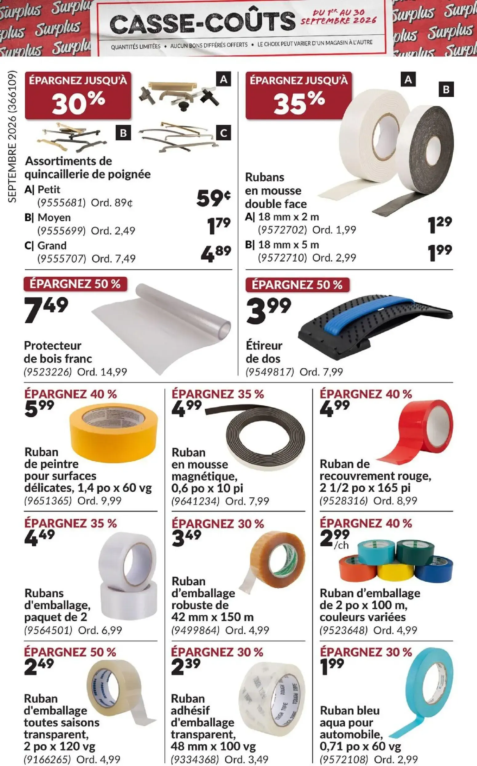Princess Auto Casse-Coûts from September 1 to September 30 2026 - flyer page 9