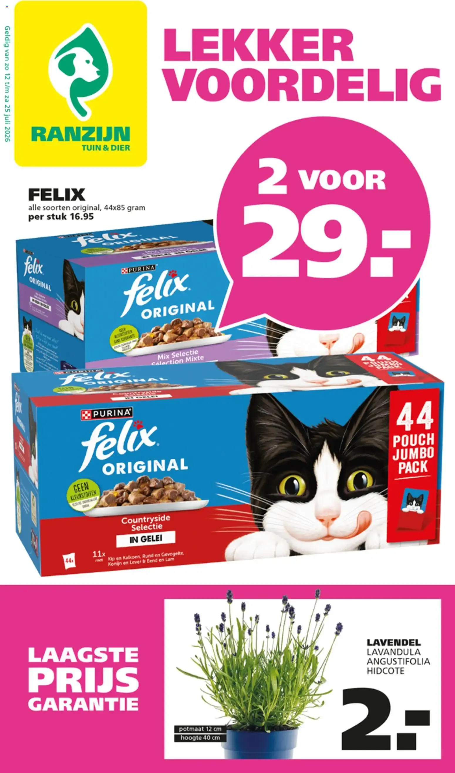 Ranzijn Tuin & Dier - Lekker Voordelig van 12 juli tot 25 juli 2026 - Folder pagina 1
