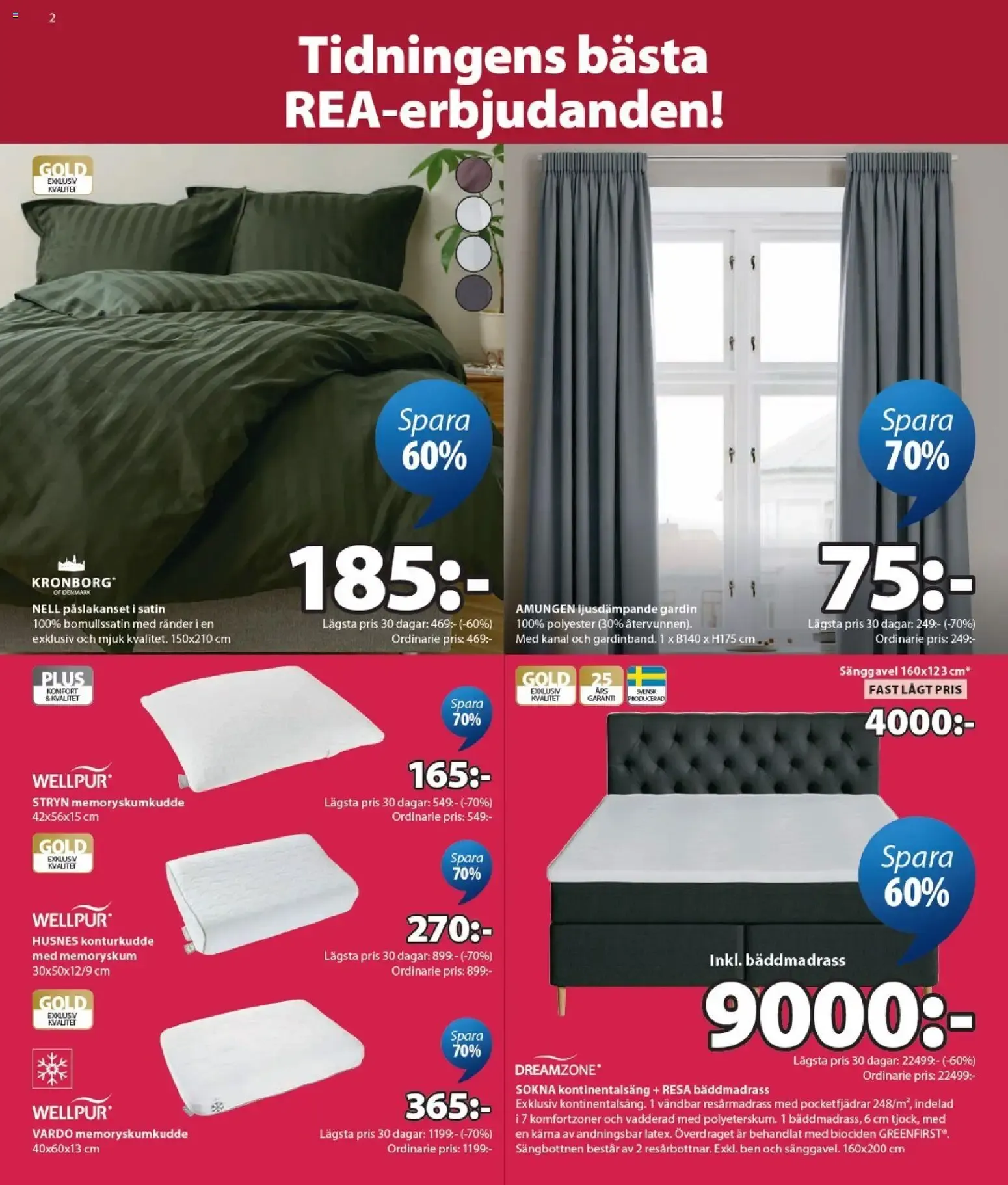JYSK REA: Spara hasta 70% från 29 juni till 26 juli 2026 - Reklamblad sidor 2