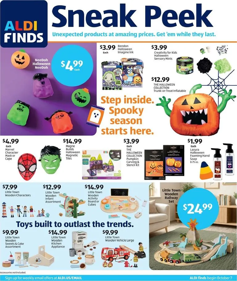 ALDI - Sneak Peek flyer for next week from Wednesday 10/07/2026 to Tuesday 10/13/2026