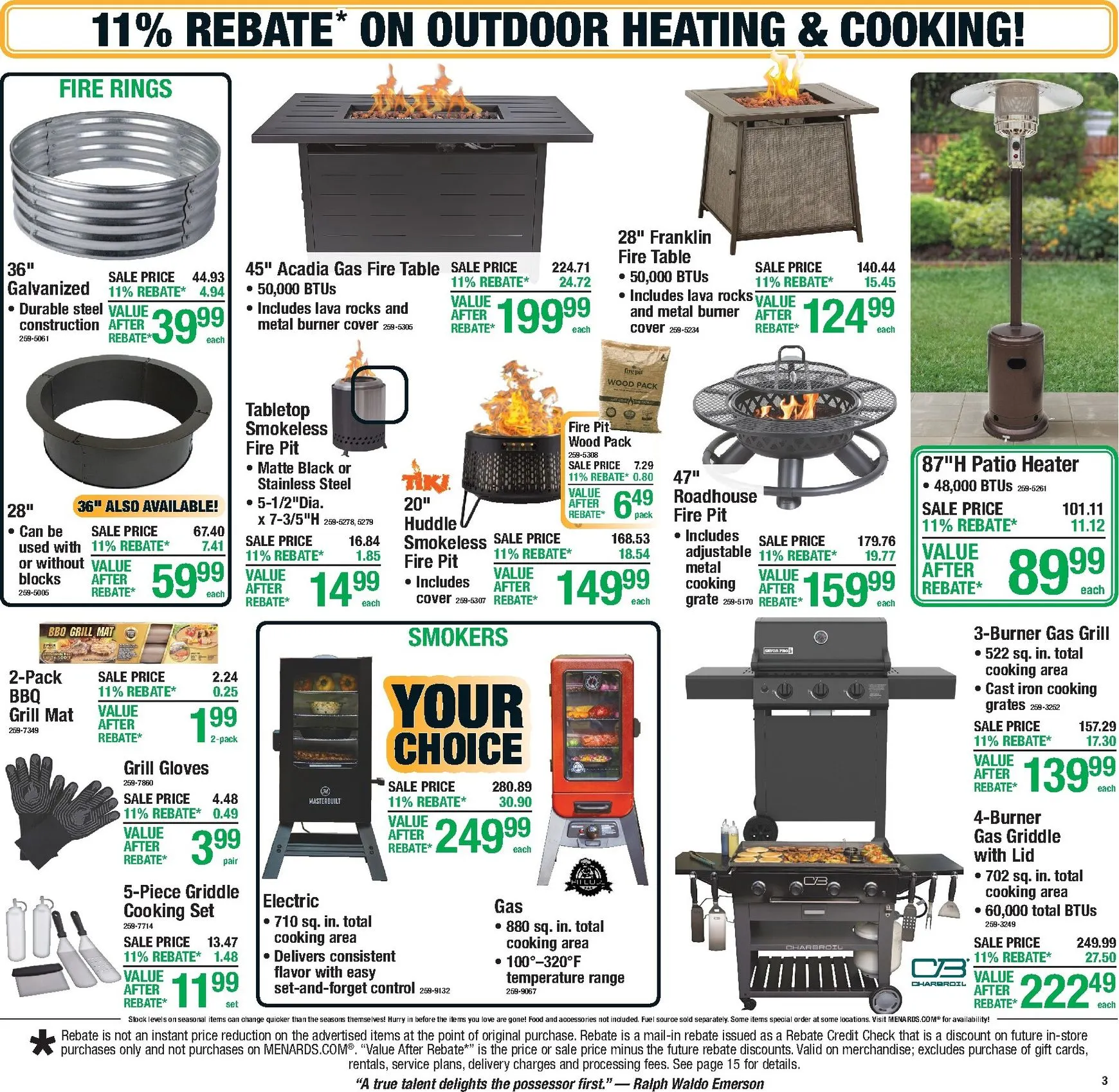 Weekly promotion Current Menards - 11% Rebate* Sale leaflet valid from Thursday 10/01/2026 to Sunday 10/11/2026 spanning from October 1 to October 11 2026 - Page 4 for Catalogue 365