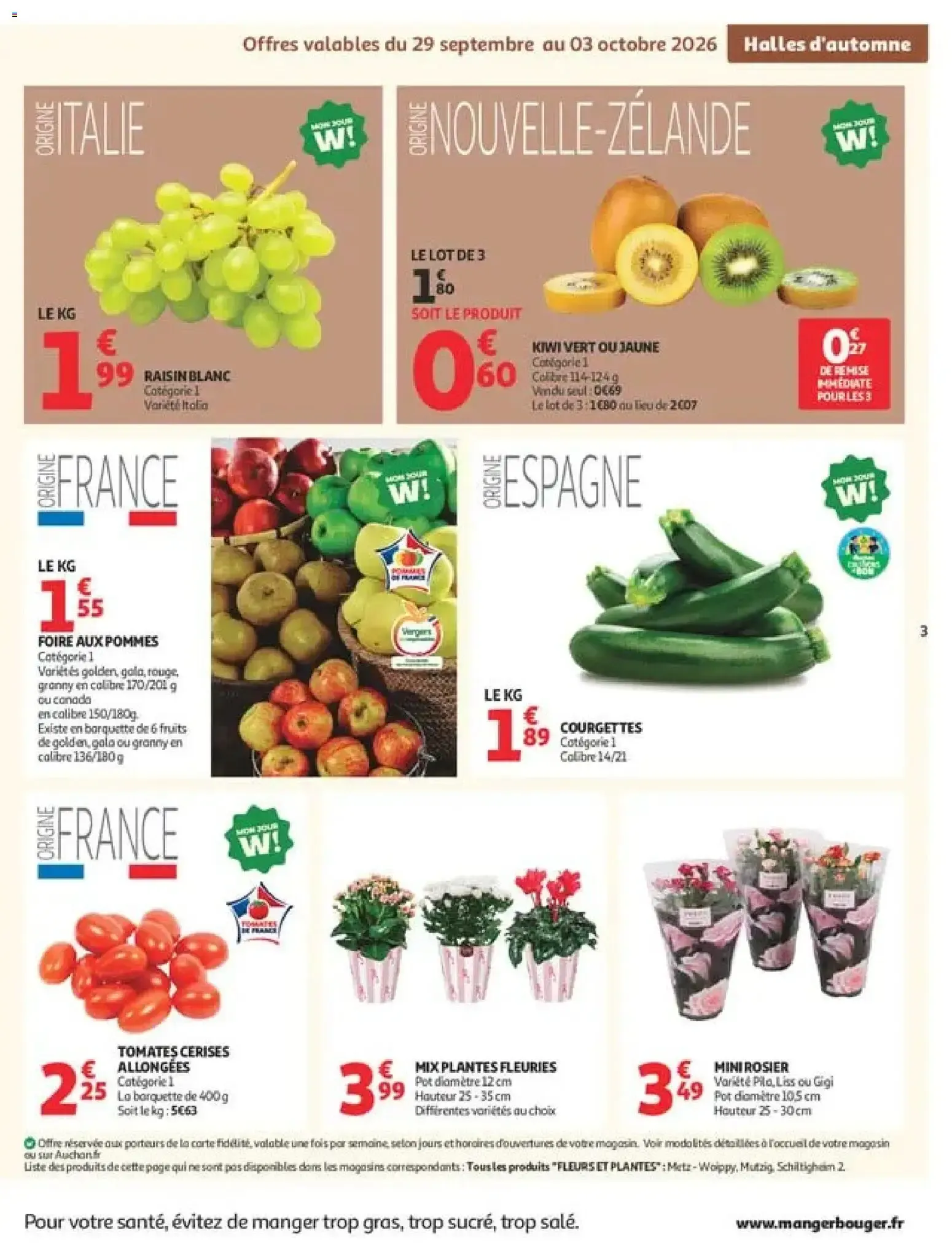 Auchan Halles d'automne supers à partir du 29/09/2026 - promo en ligne du 29 septembre au 10 octobre 2026 - Catalogue page 3