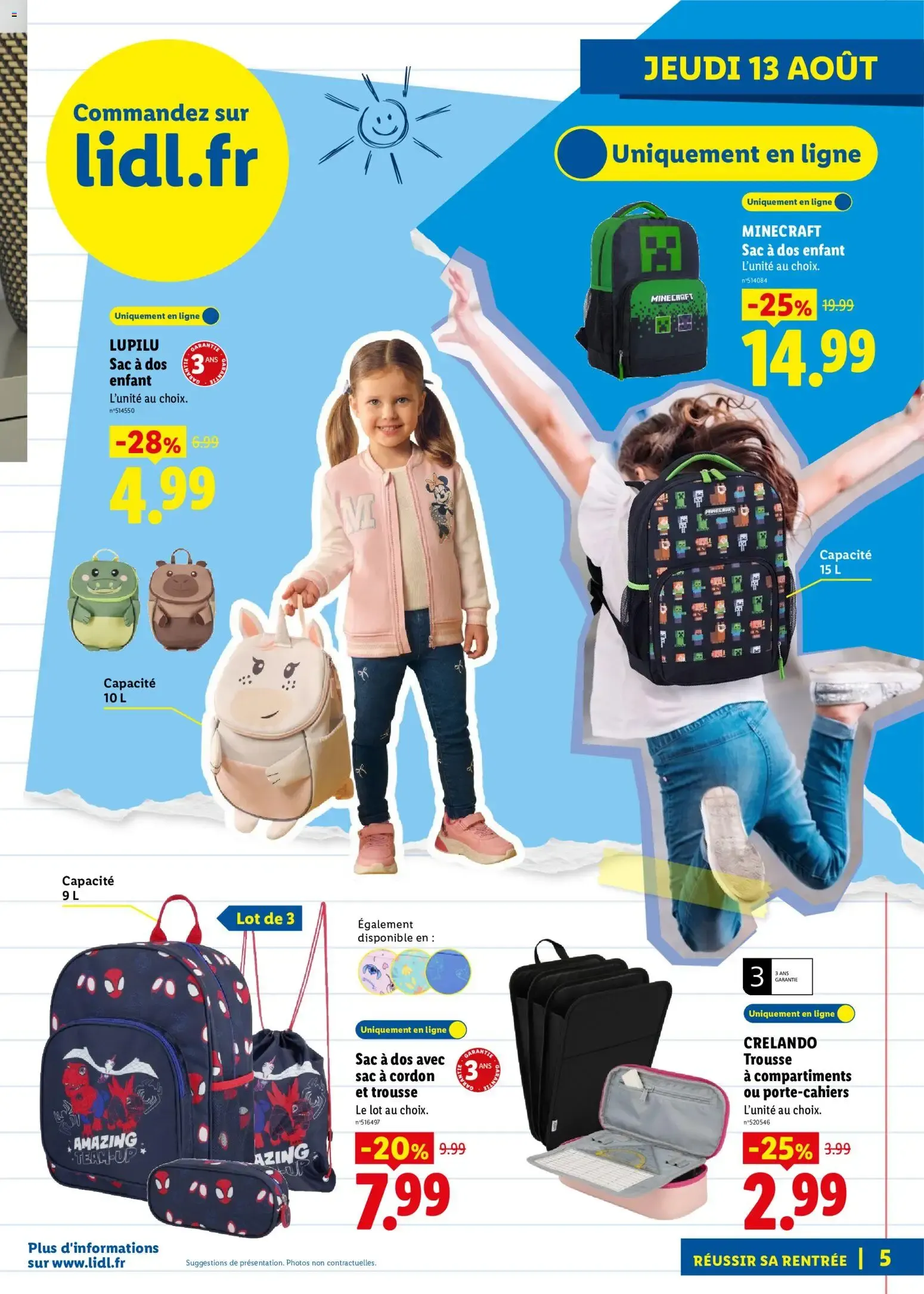 Lidl: Préparez la rentrée ! du 13 août au 20 août 2026 - Catalogue page 5