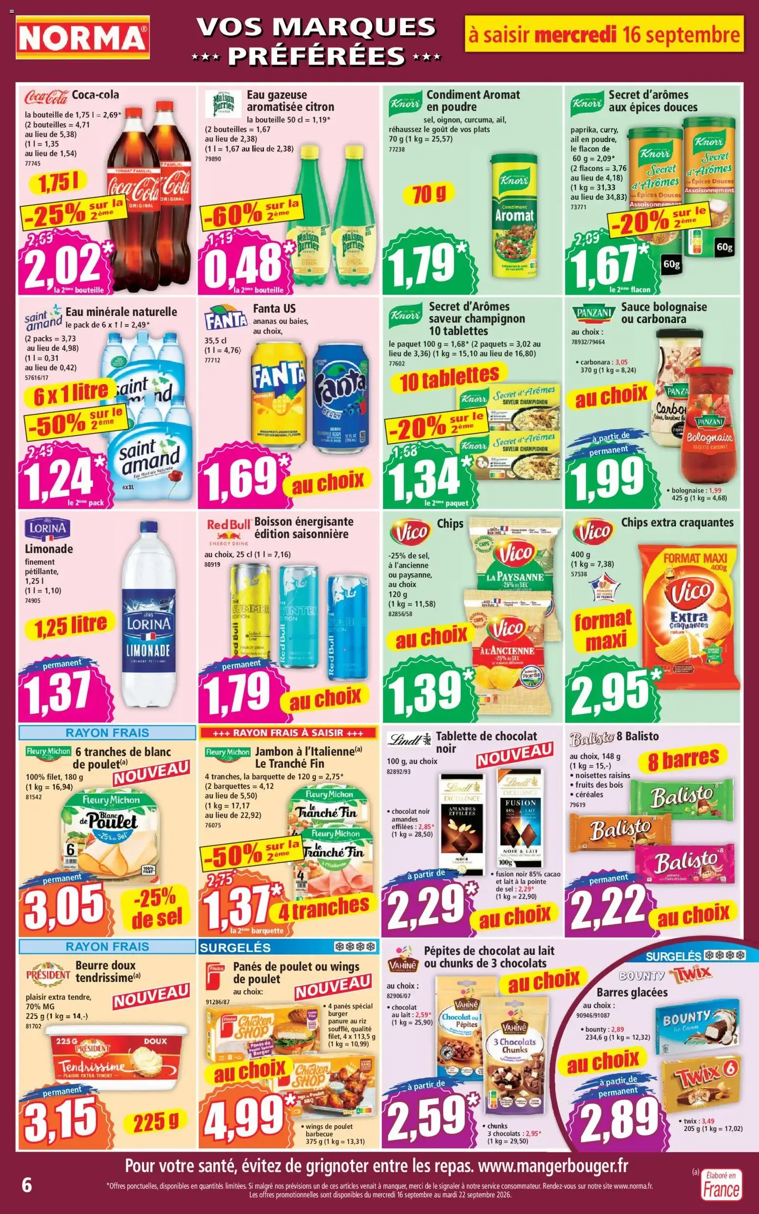Norma Votre Discounter Régional du 16 septembre au 22 septembre 2026 - Catalogue page 6
