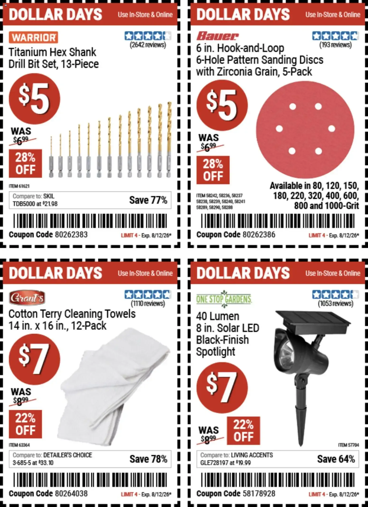 Harbor Freight Dollar Days (07/30 - 08/12 2026) - Flyer