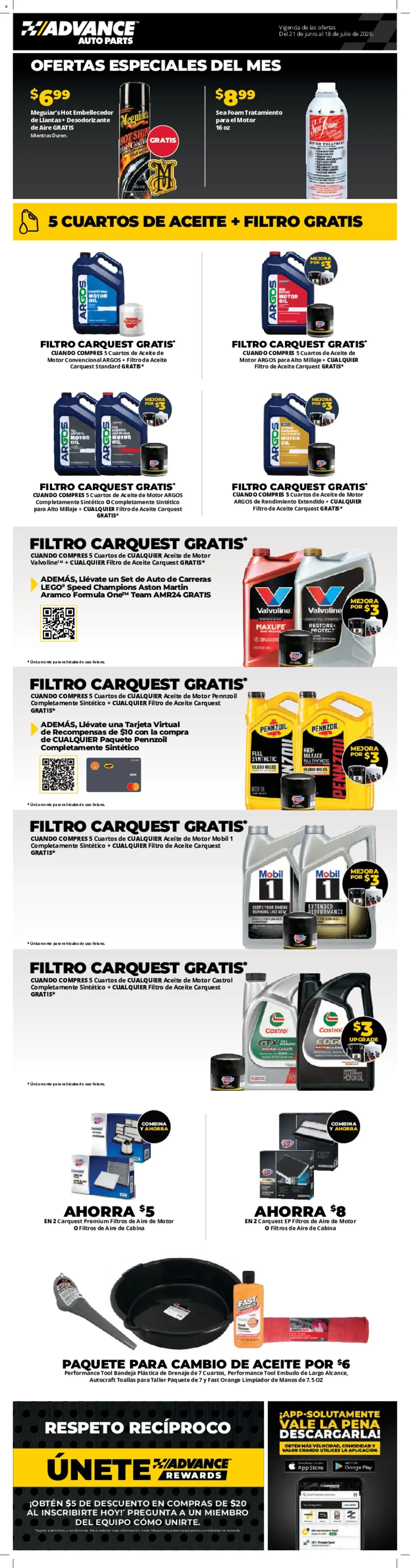 Weekly ad Advance Auto Parts Weekly Ad from 06/21/2026 - Flyer from June 21 to July 18 2026 - Page 1