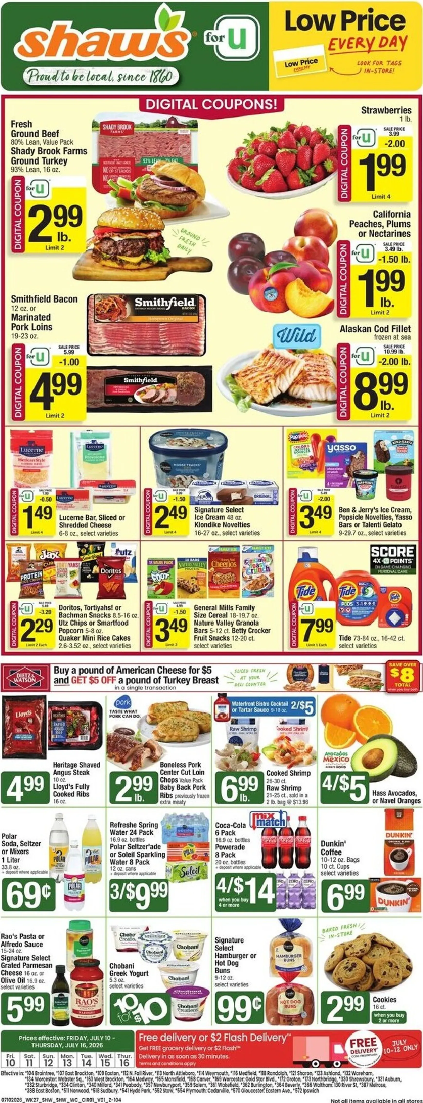 Current Shaw's leaflet valid from Friday 07/10/2026 to Thursday 07/16/2026