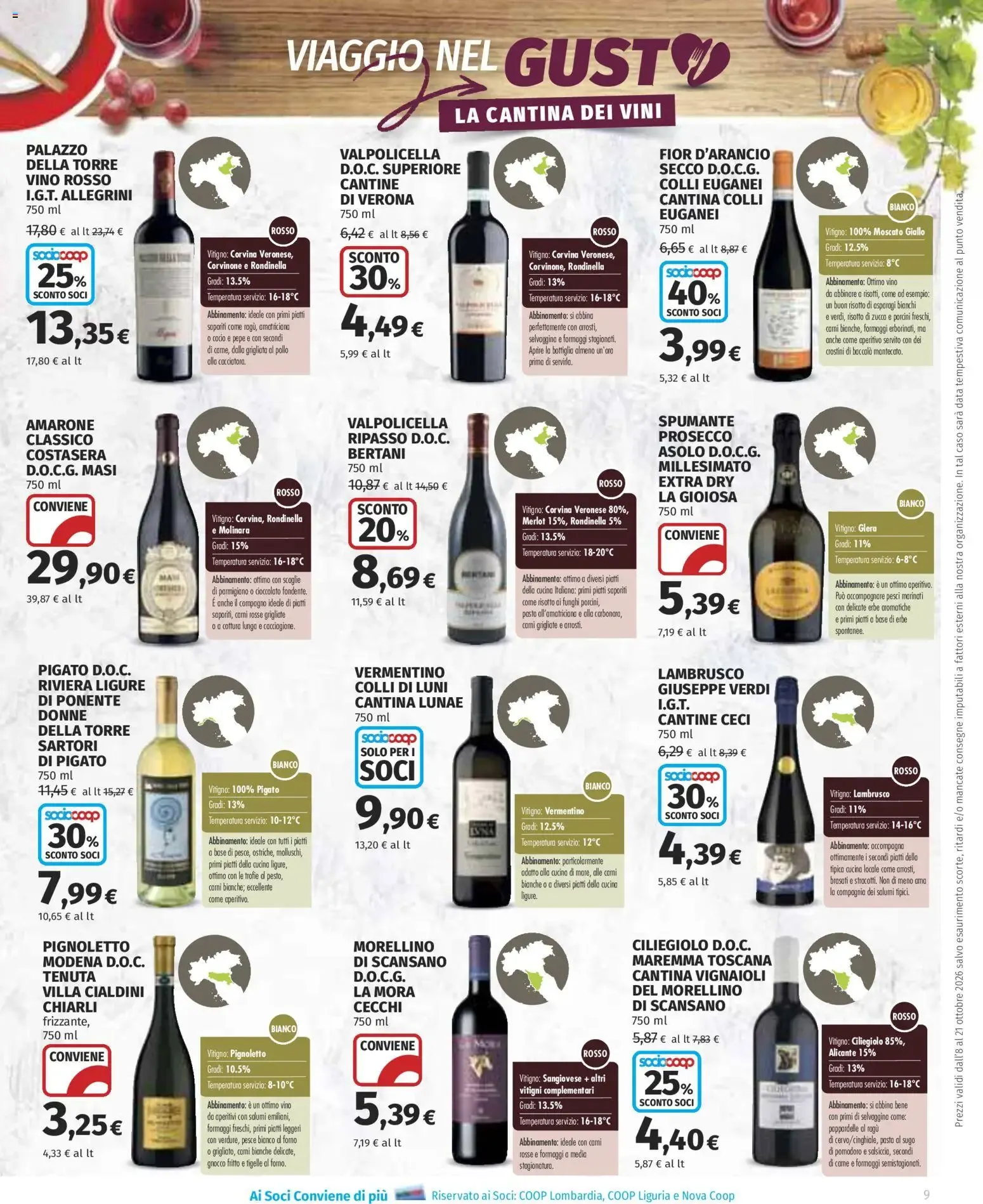 Ipercoop - Viaggio nel Gusto da 8 ottobre a 21 ottobre di 2026 - Pagina del volantino 9