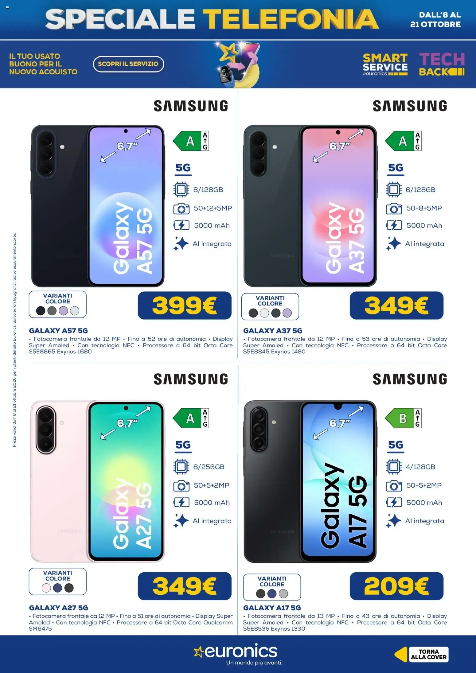 Nuovo Euronics volantino Telefonia dal 08/10/2026 > offerte anteprima 🛍️ da 8 ottobre a 21 ottobre di 2026 - Pagina del volantino 8