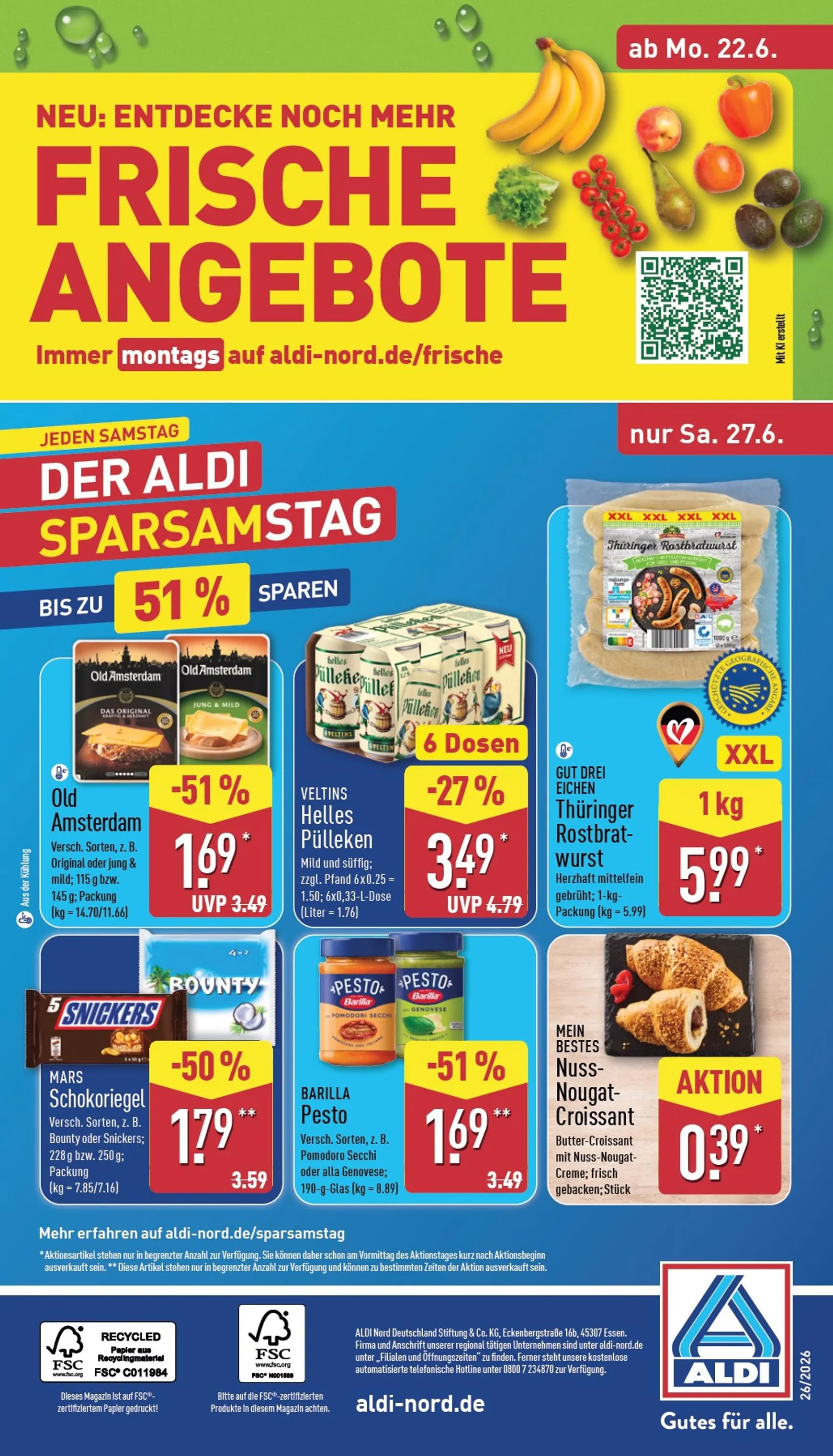 ALDI NORD Prospekt – von Montag 22.06.2026 bis Samstag 27.06.2026 von 22. Juni bis 27. Juni 2026 - Prospekt seite 34