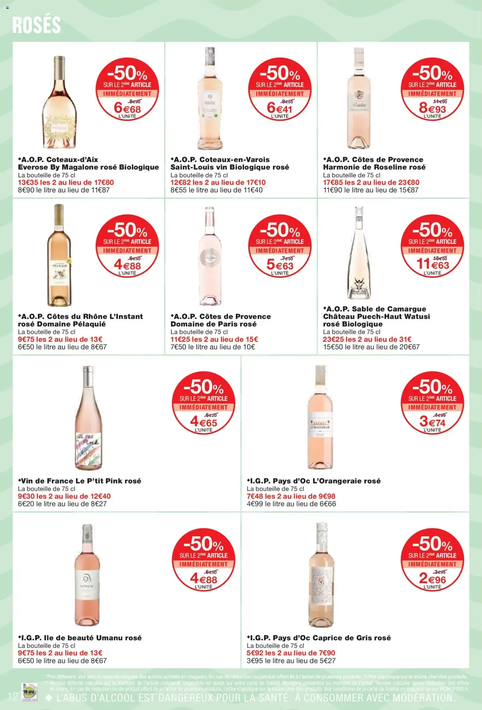 Monoprix: Hasta -50% en el 2do producto de una selección de productos mediterráneos du 2 juin au 14 juin 2026 - Catalogue page 12