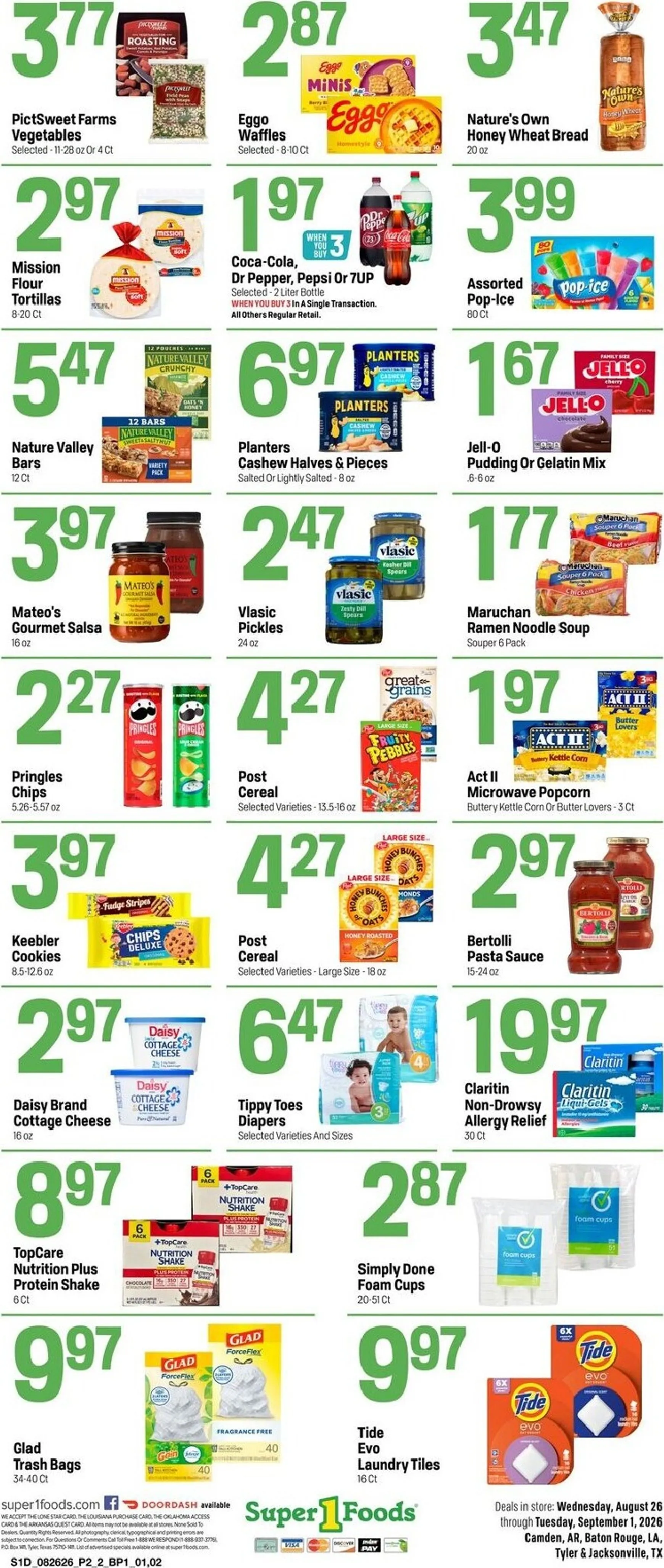 Weekly ad Current Super 1 Foods - Hot Sheet leaflet valid from Wednesday 08/26/2026 to Tuesday 09/01/2026 from August 26 to September 1 2026 - Page 2