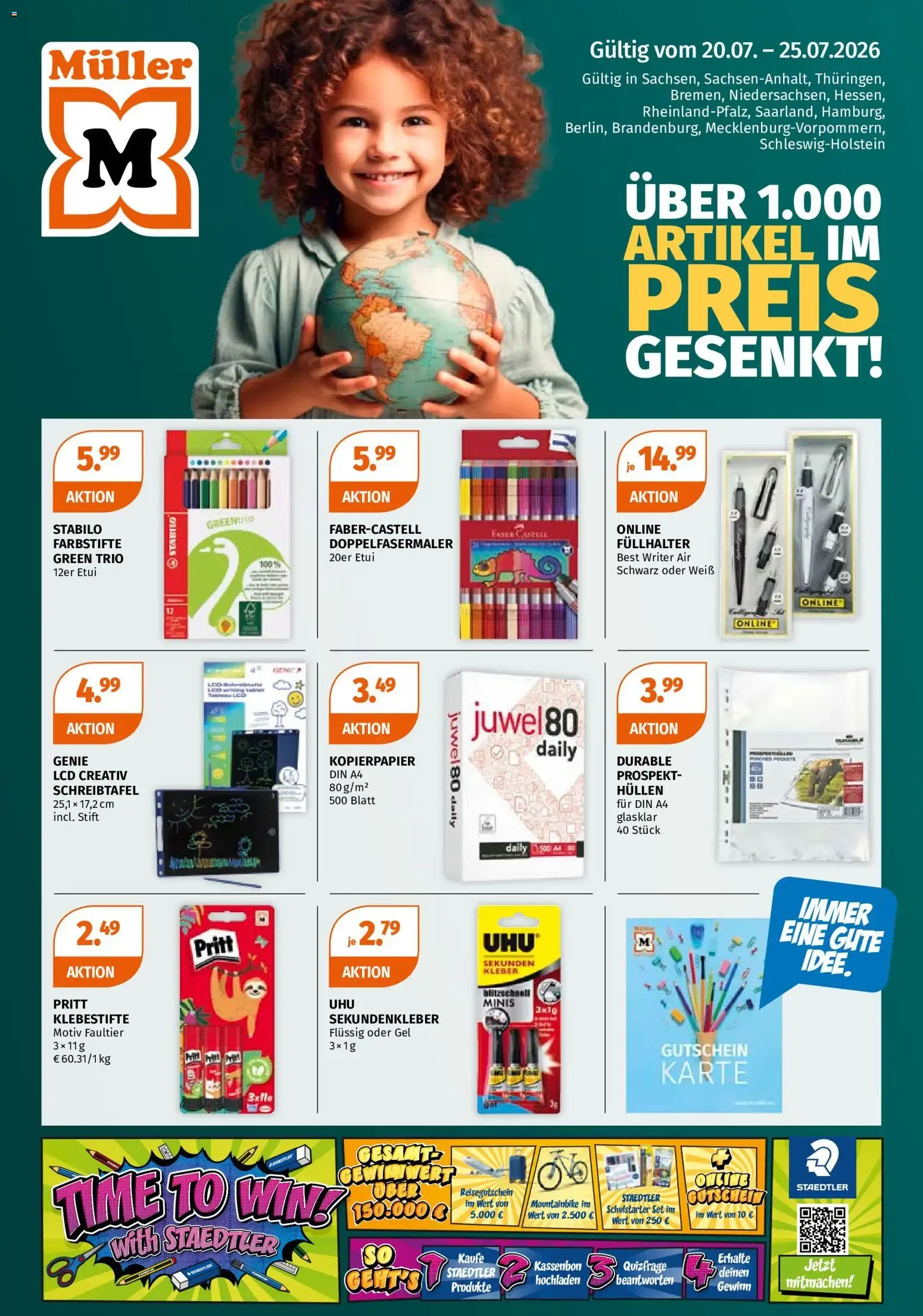 Neue Müller Prospekt (vom 20.07.2026 - 25.07.2026) von 20. Juli bis 25. Juli 2026 - Prospekt seite 1