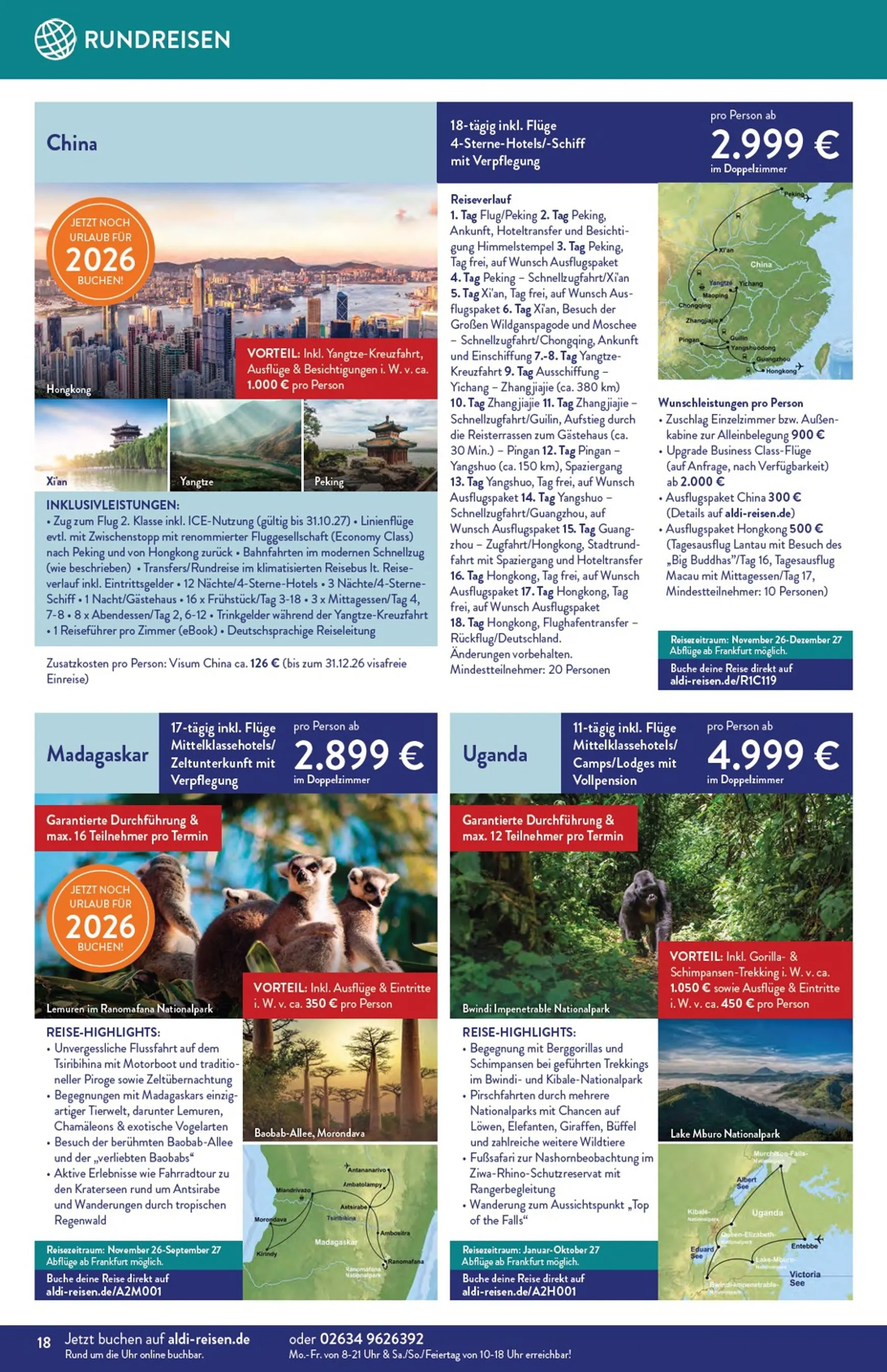 ALDI REISEN - Die Welt Entdecken! (Ausgabe August) von 3. August bis 31. August 2026 - Prospekt seite 18