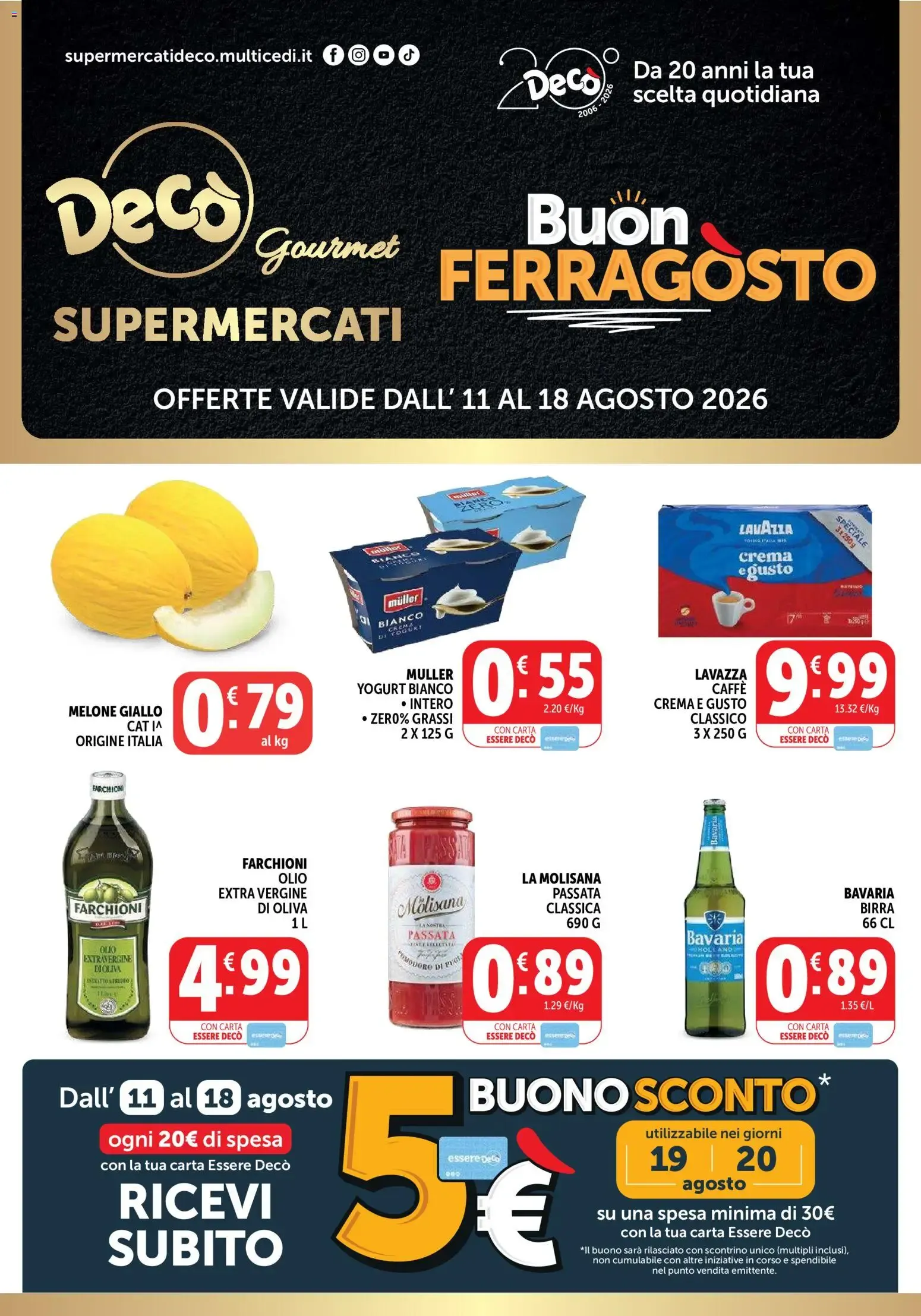 Decò Supermercati - Buon Ferragosto da 11 agosto a 18 agosto di 2026 - Pagina del volantino 1