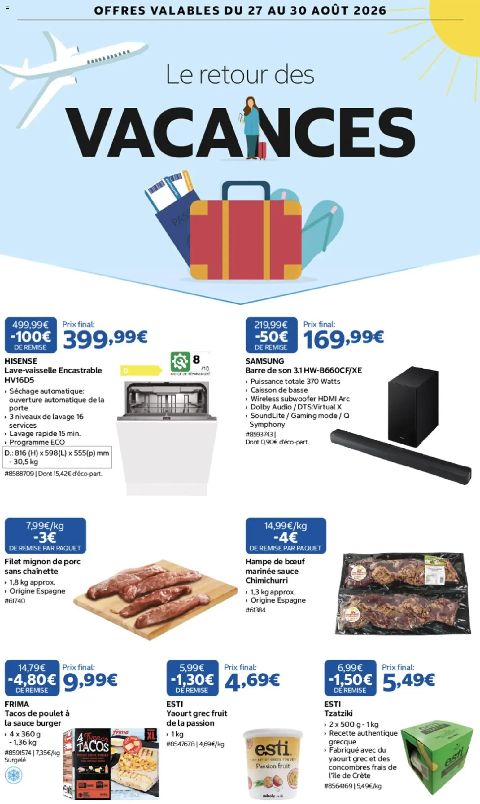 Costco Offres pour le retour des vacances à partir du 27/08/2026 - promo en ligne du 27 août au 30 août 2026 - Catalogue page 1