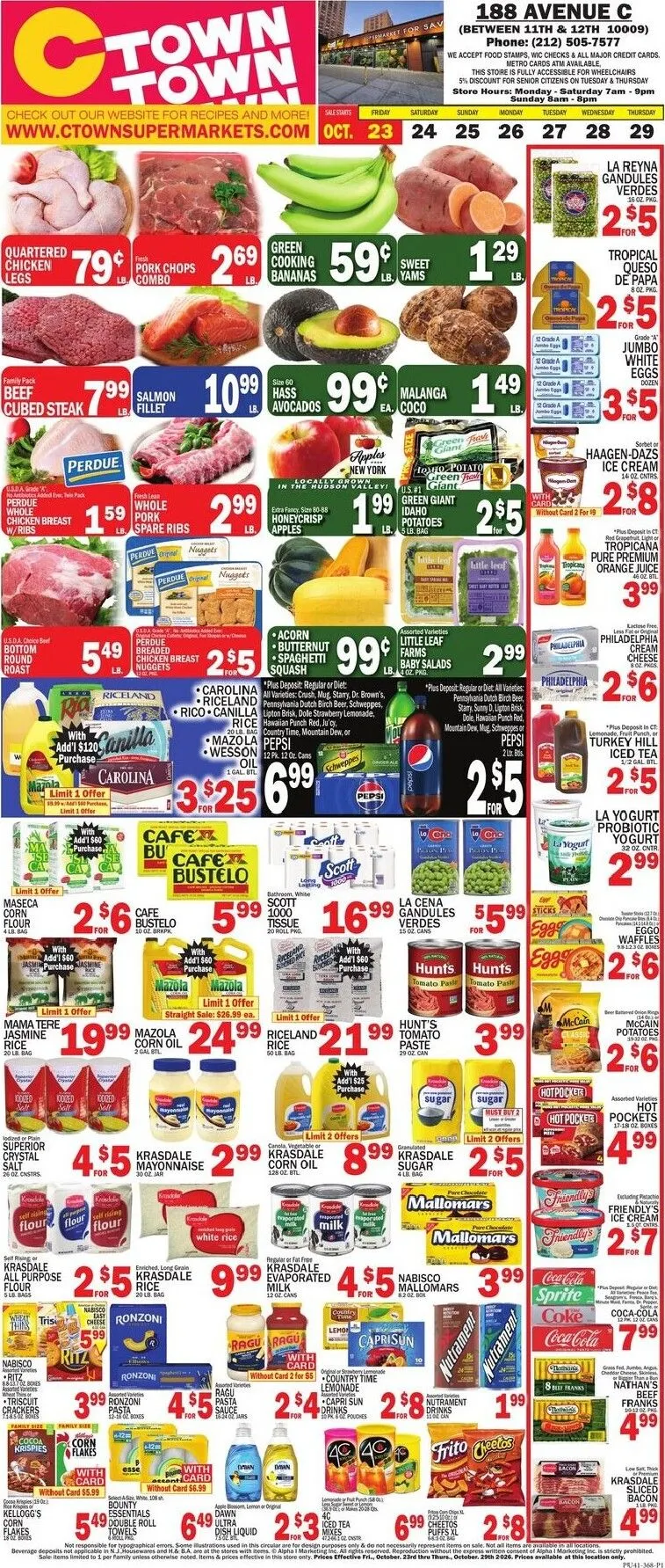 Current CTown leaflet valid from Friday 10/23/2026 to Thursday 10/29/2026