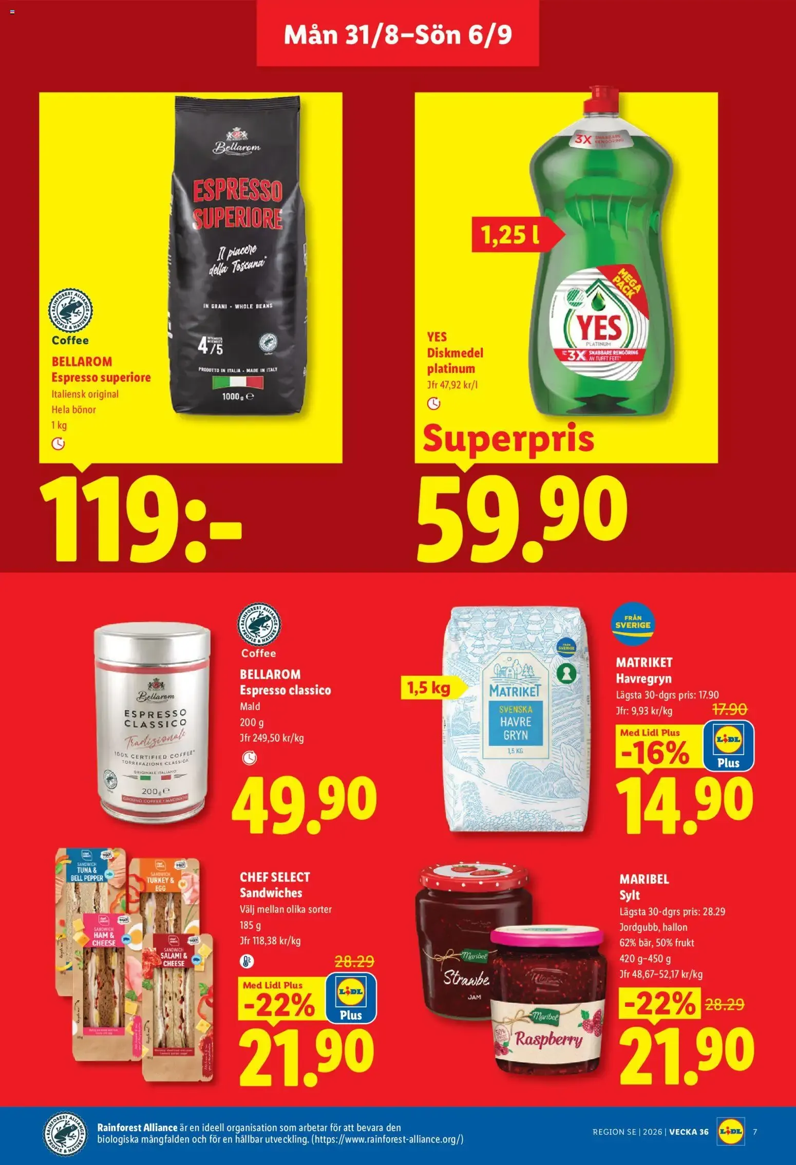 Lidl: Kvalitet till röda priser. Det lönar sig. från 31 augusti till 6 september 2026 - Reklamblad sidor 7