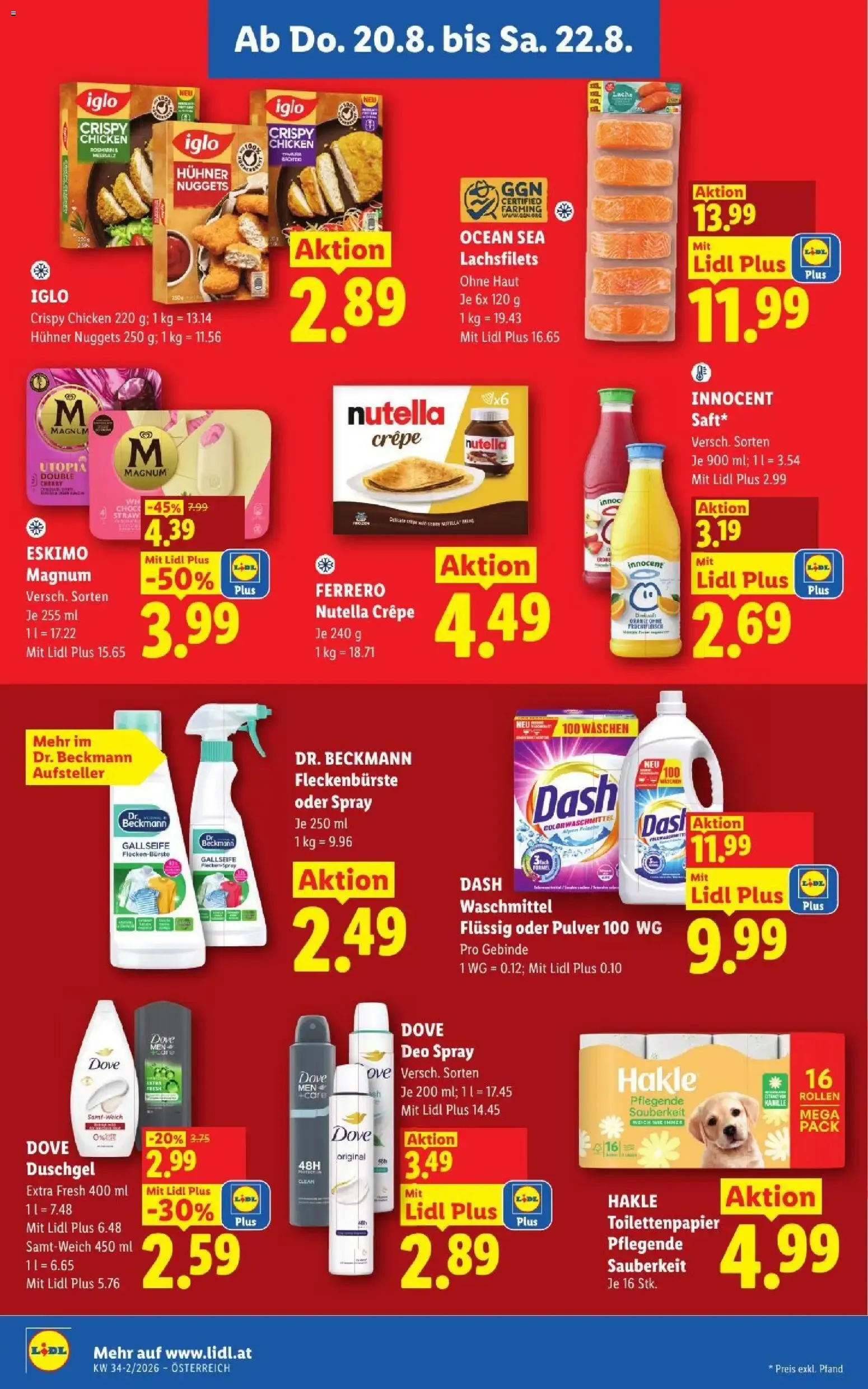 Mit Lidl Plus Österreichs günstigste Preise von 20. August bis 22. August 2026 - Flugblätt seite 12