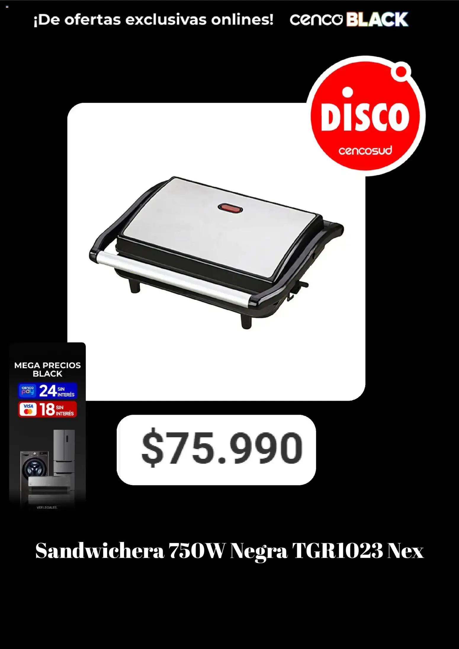 Ofertas de Disco - Cenco Black del 28/09/2026 - 04/10/2026 28 de septiembre al 4 de octubre 2026 - Página 4 del catálogo