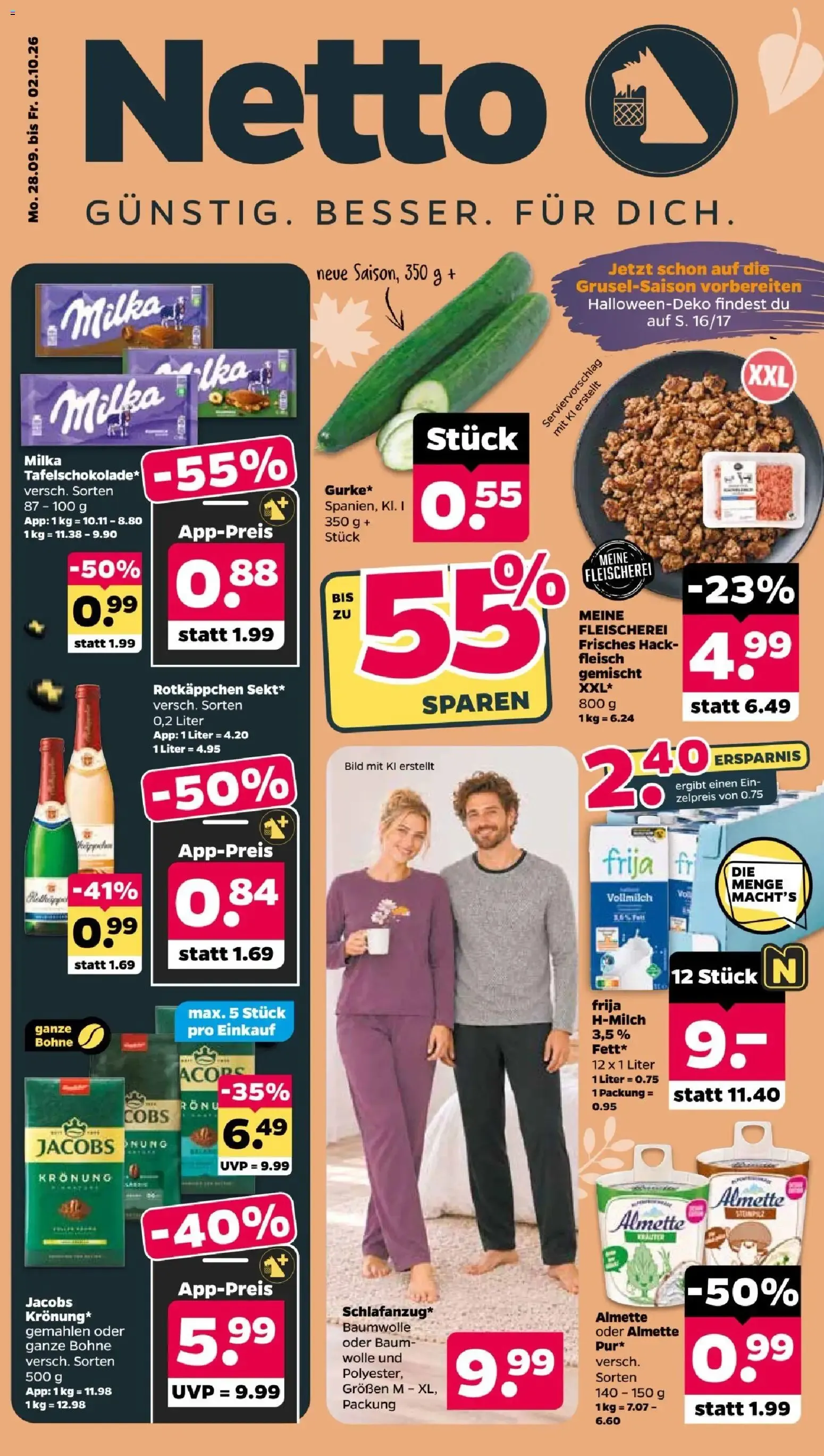 Netto Prospekt ab 28.09.2026 → Angebote nächste Woche von 28. September bis 2. Oktober 2026 - Prospekt seite 1