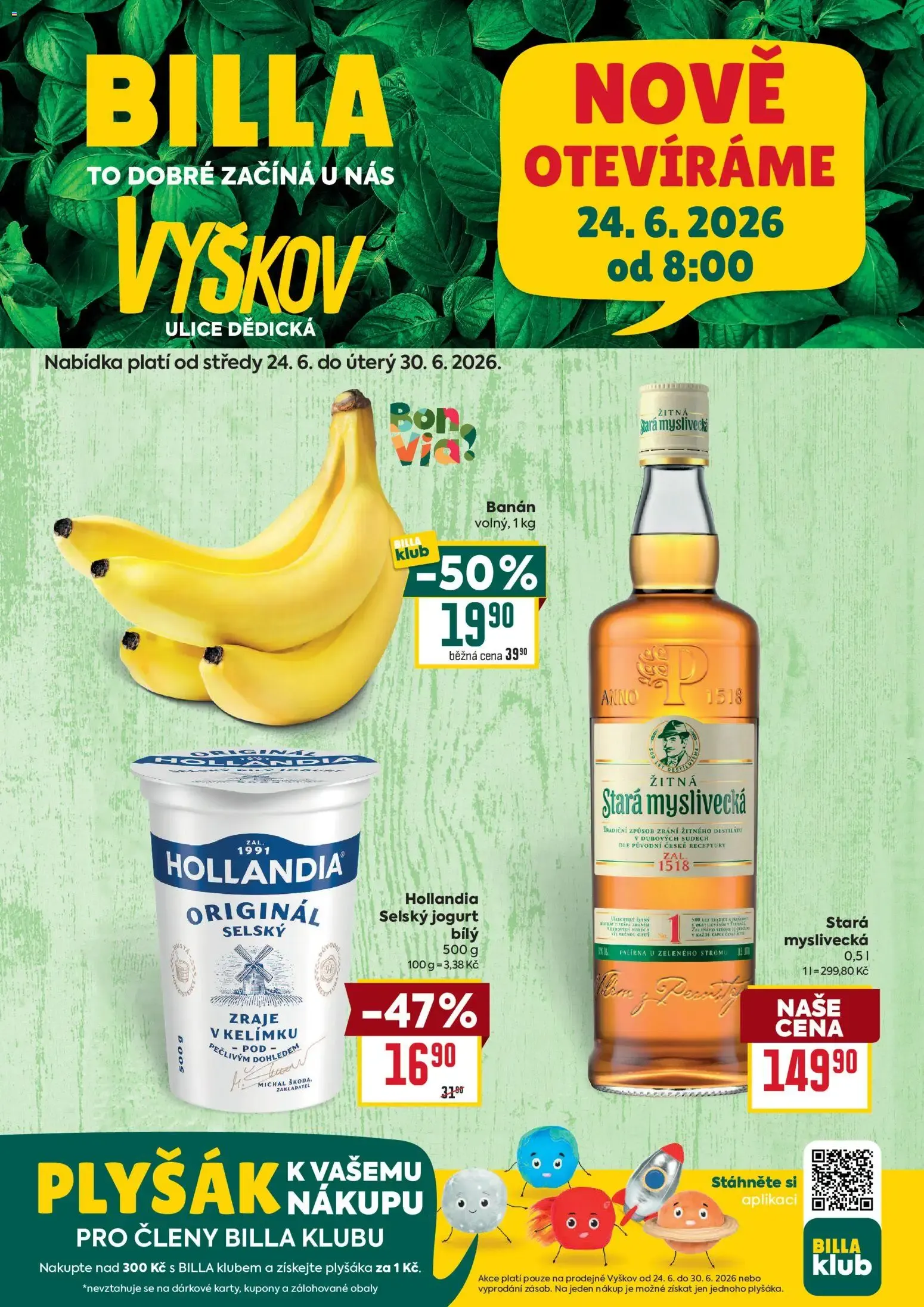 BILLA Vyškov - Nueva apertura y ofertas semanales - 24. června 30. června 2026 - Page 1