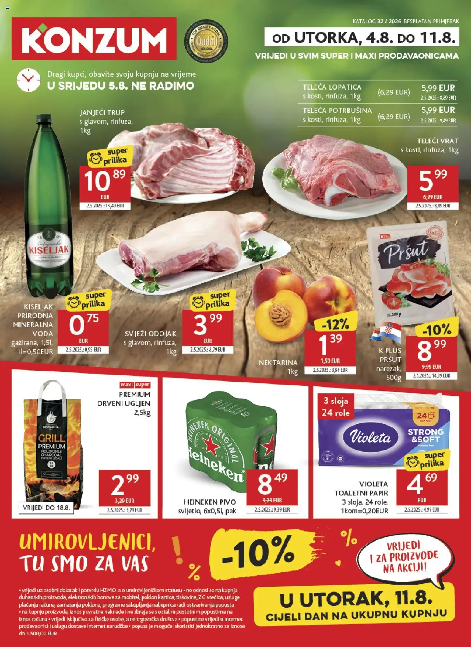 Katalog Konzum Katalog novi od 04.08.2026 na listanje > letak digitalni od 4. kolovoza do 11. kolovoza 2026. - Pregled Stranica 1