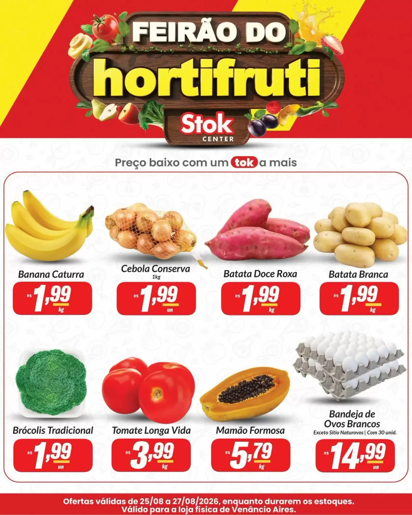 Encarte de Feirão do Hortifruti Stok Center 25 de agosto até 27 de agosto 2026 - Pagina 1