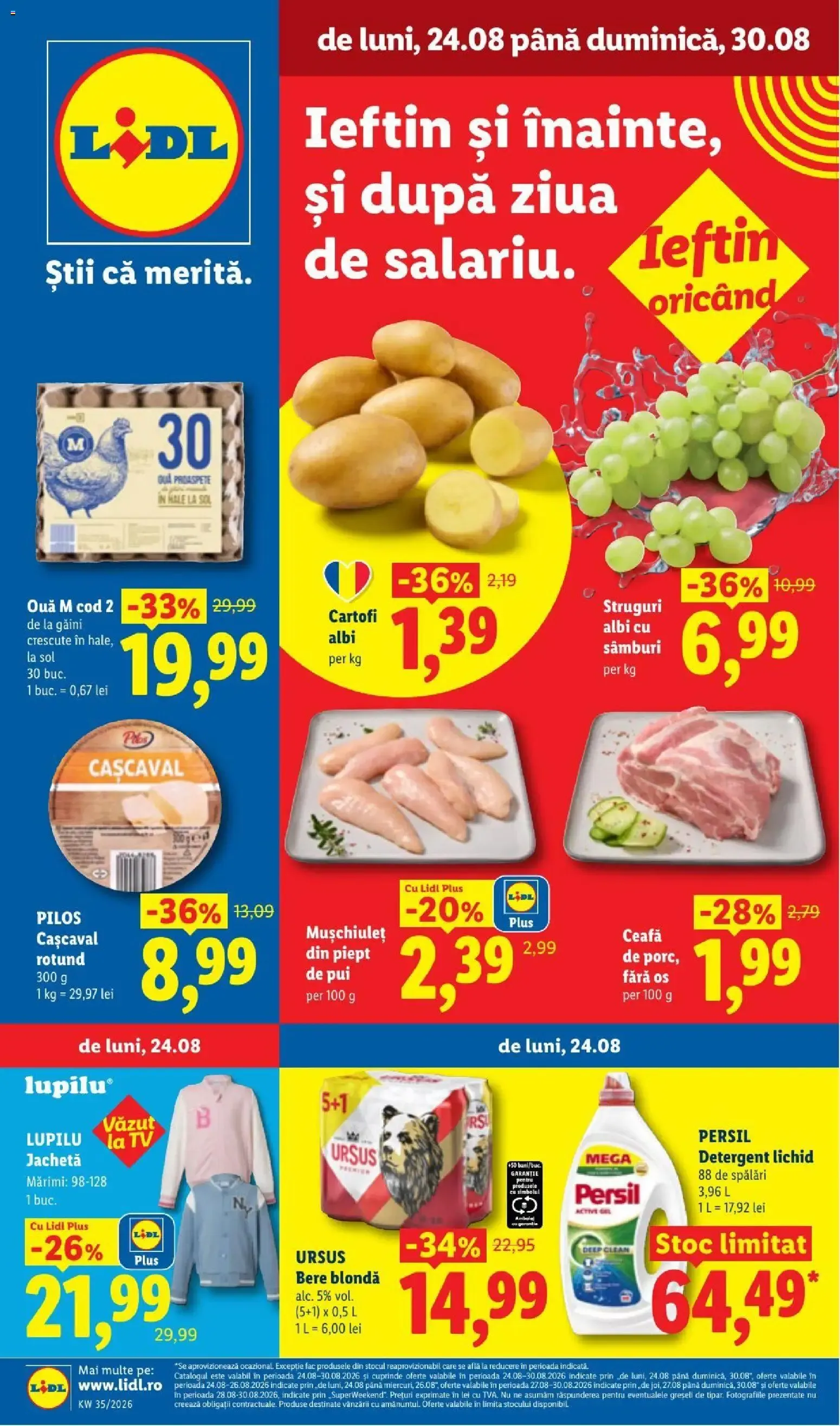 LIDL: Ieftin și înainte, și după ziua de salariu (Ofertas del 24 al 30 de agosto de 2026)