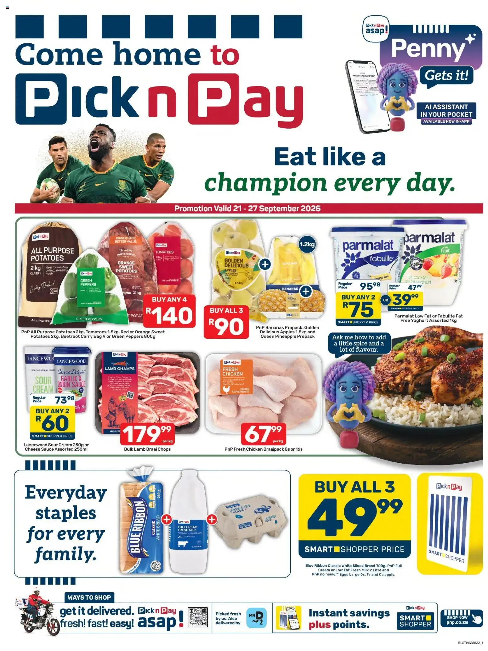 Pick n Pay Inland Provinces - Weekly Specials (21/09/2026 - 27/09/2026) Online from 21 September to 27 September 2026 - Catalogue Page 1