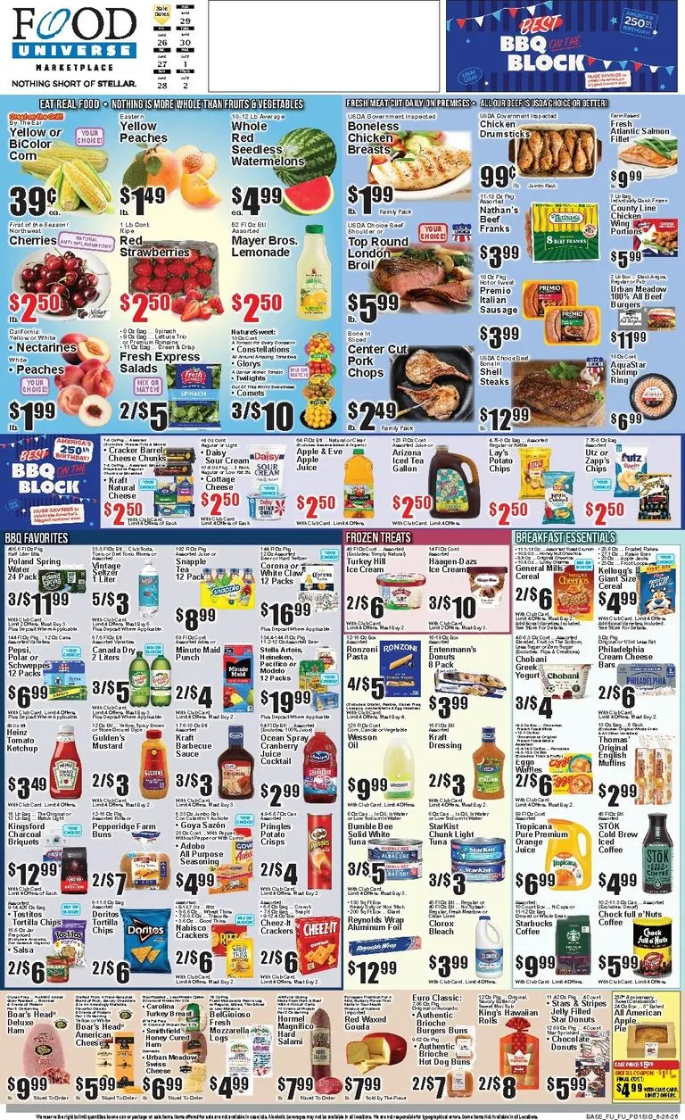 Current Food Universe leaflet valid from Friday 06/26/2026 to Thursday 07/02/2026