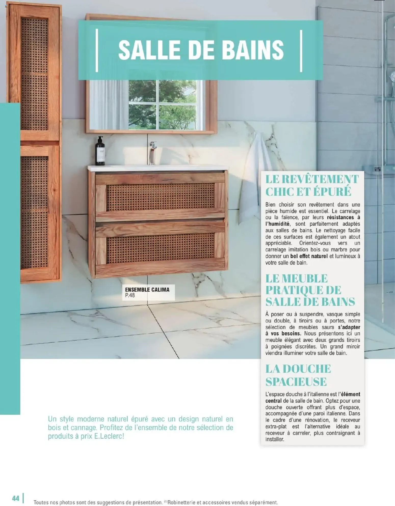 Brico E.Leclerc - Guide aménagement intérieur à partir du 06/01/2026 - promo en ligne du 6 janvier au 7 février 2026 - Catalogue page 44