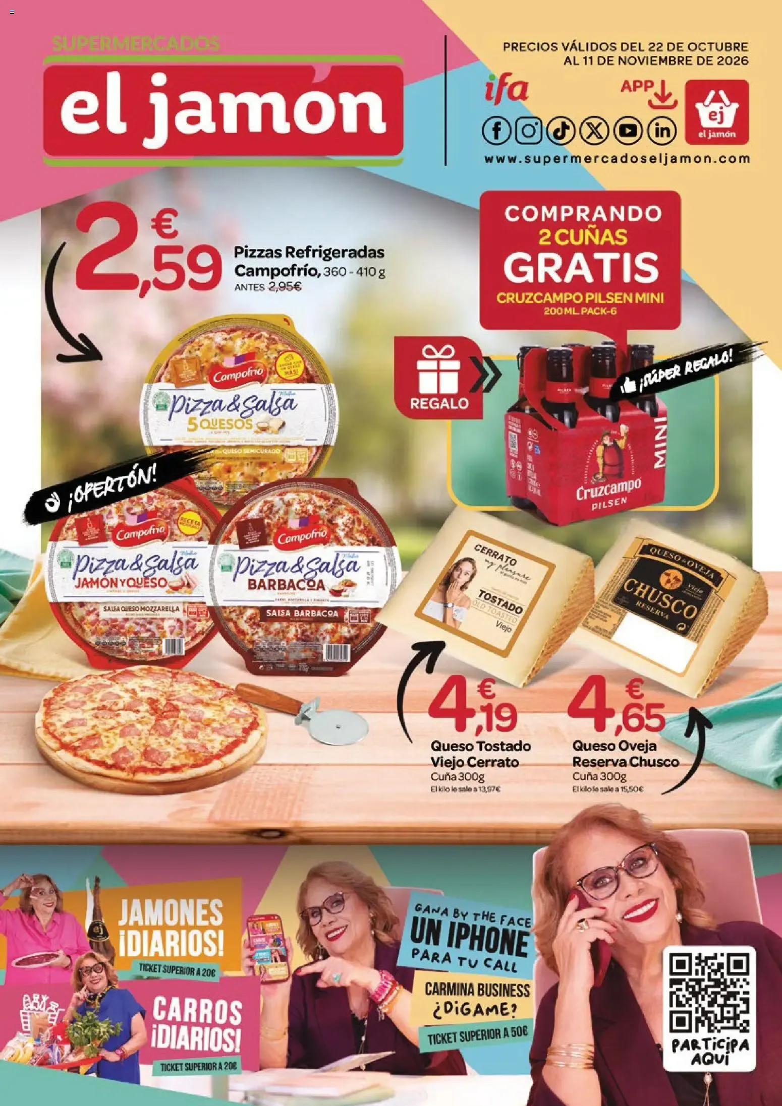 Catálogo de Supermercados El Jamón folleto 22/10/2026 - 11/11/2026 22 de octubre al 11 de noviembre 2026 - Página 1